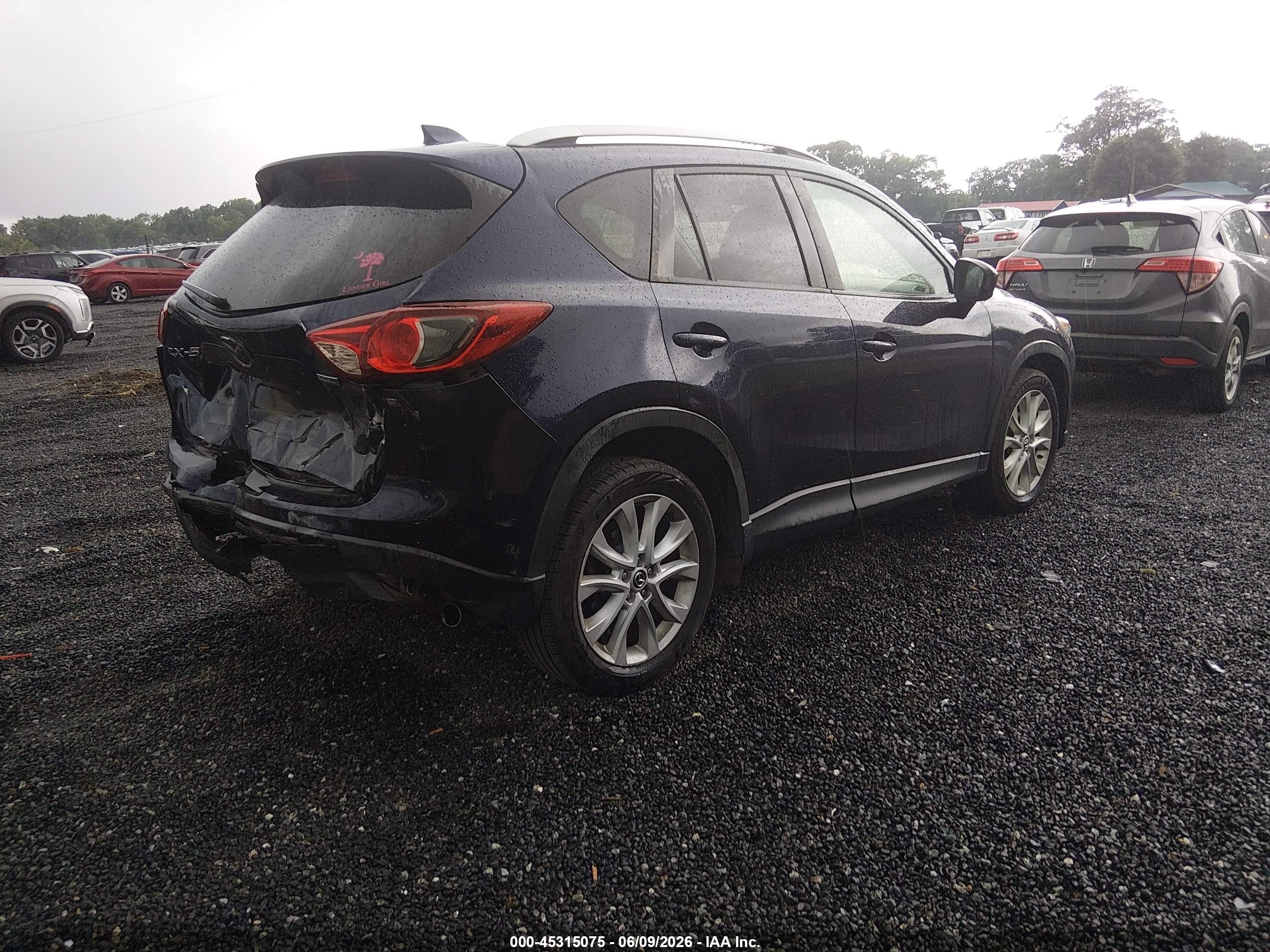 2014 Mazda Cx-5 Grand Touring Blue vin: JM3KE2DYXE0353527