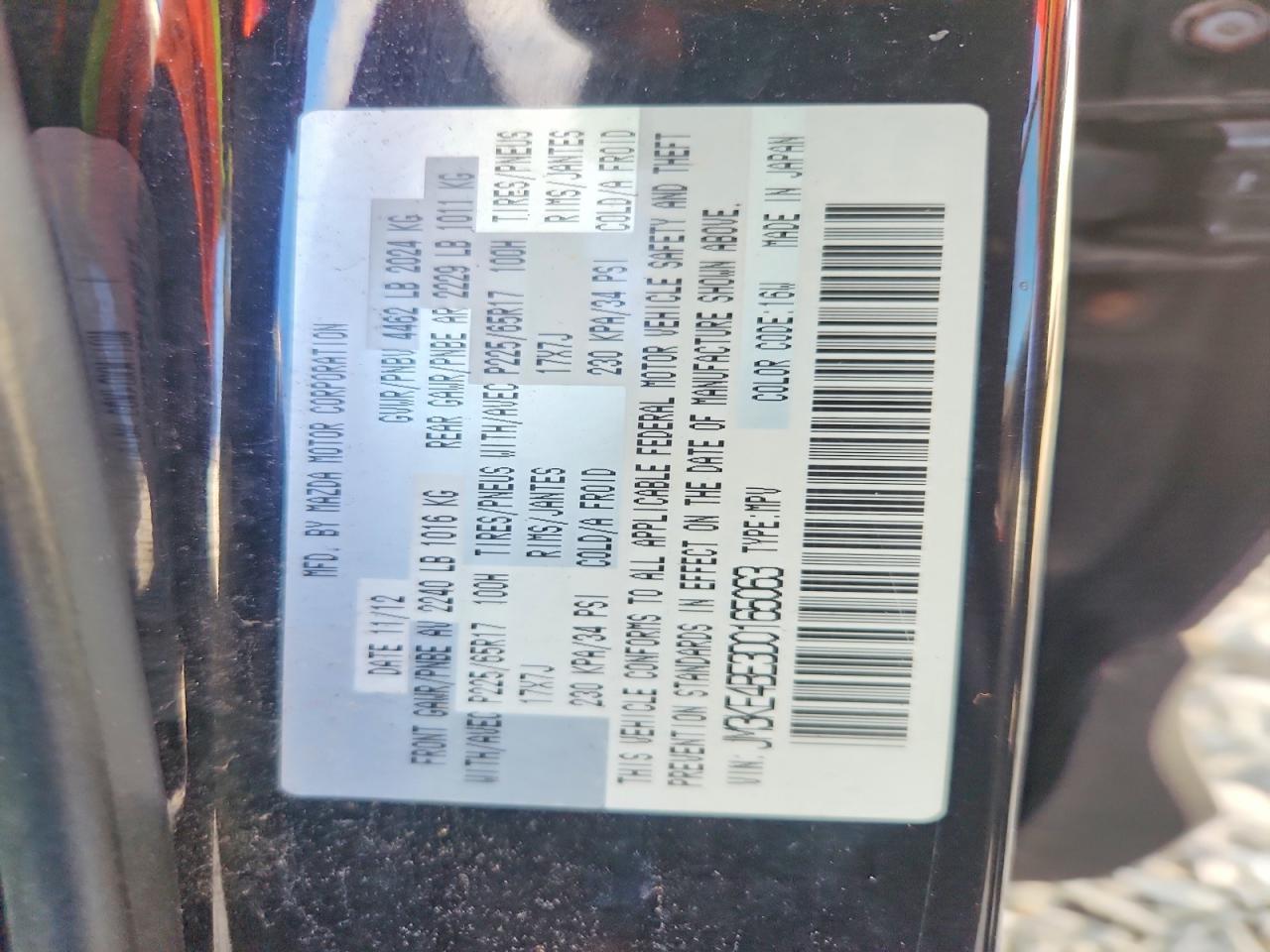 2013 Mazda Cx-5 Sport Black vin: JM3KE4BE3D0165063