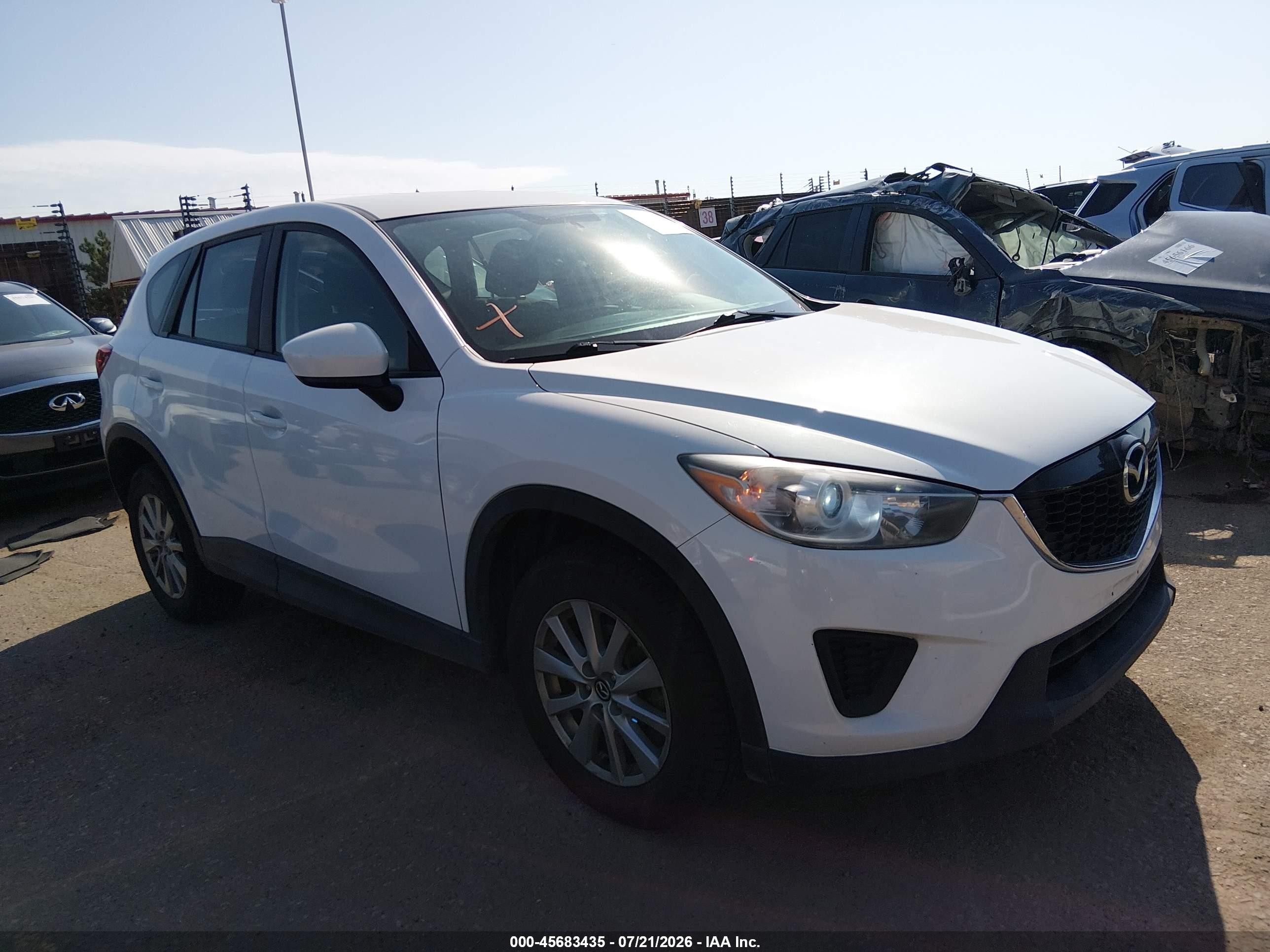 2014 Mazda Cx-5 Sport White vin: JM3KE4BE7E0424042