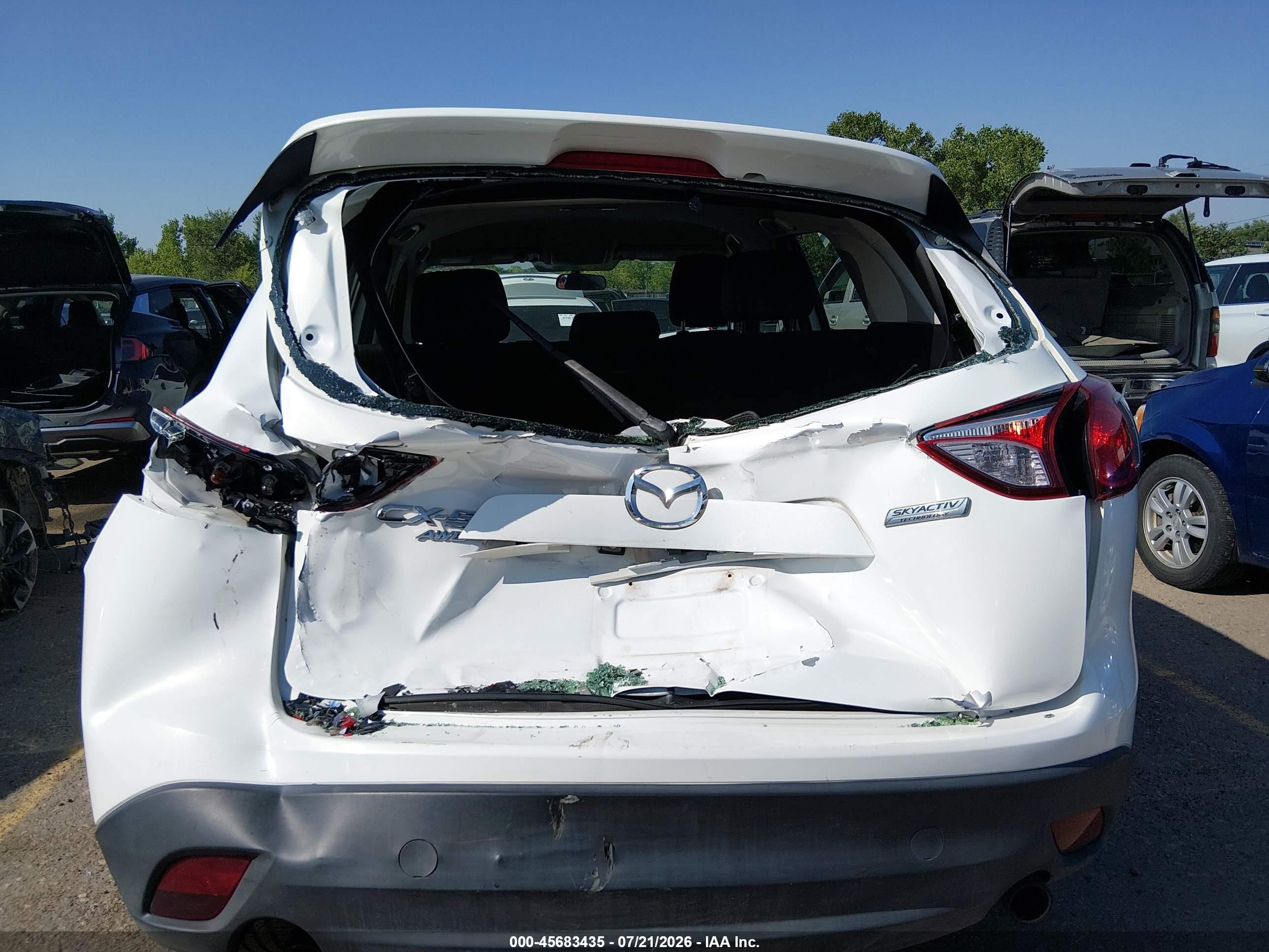 2014 Mazda Cx-5 Sport White vin: JM3KE4BE7E0424042