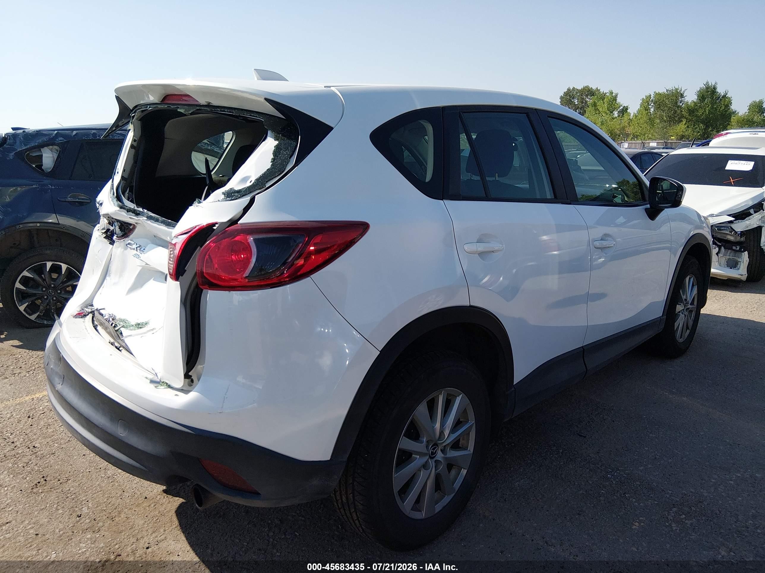 2014 Mazda Cx-5 Sport White vin: JM3KE4BE7E0424042