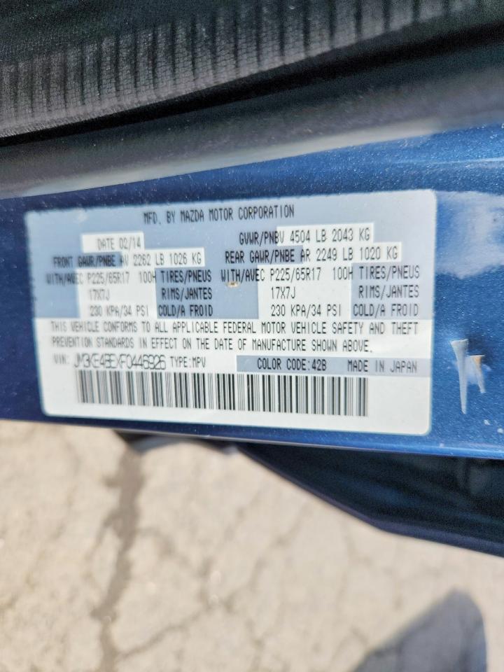 2015 Mazda Cx-5 Sport Blue vin: JM3KE4BEXF0446926