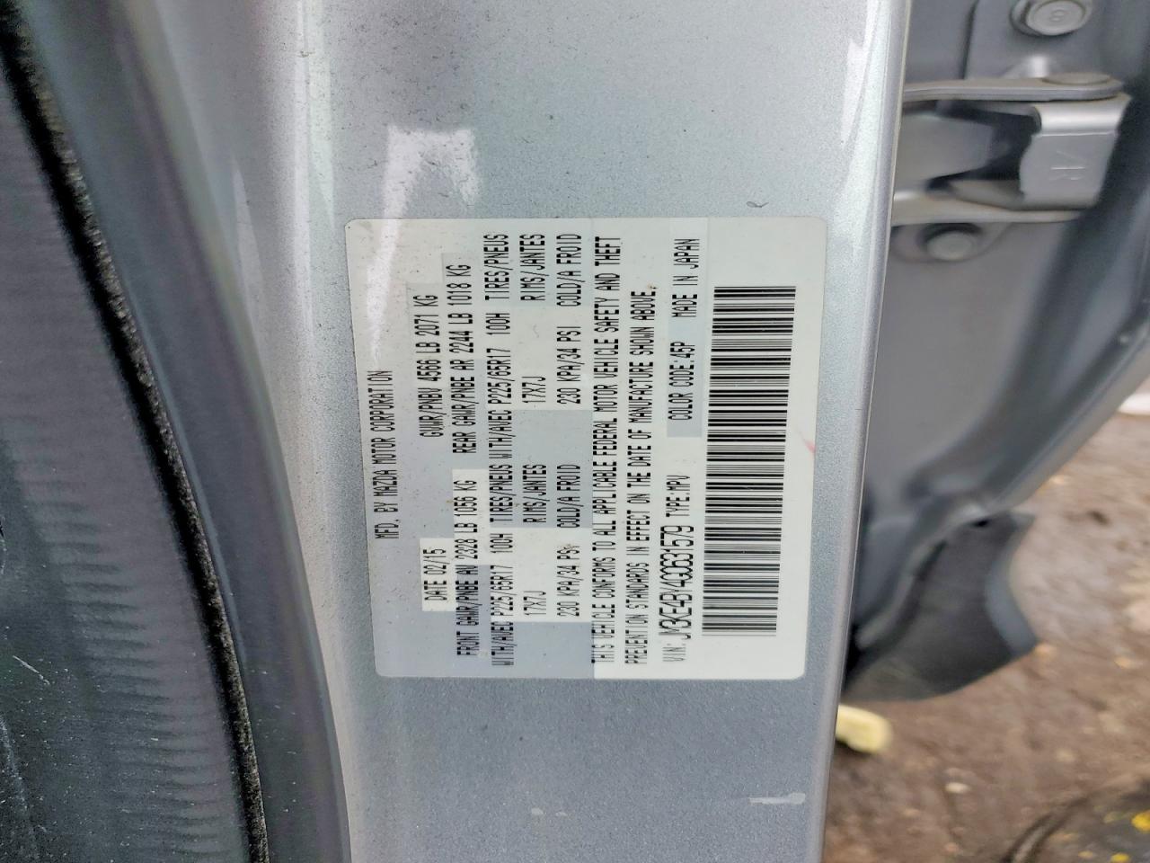 2016 Mazda Cx-5 Sport Silver vin: JM3KE4BY4G0631579