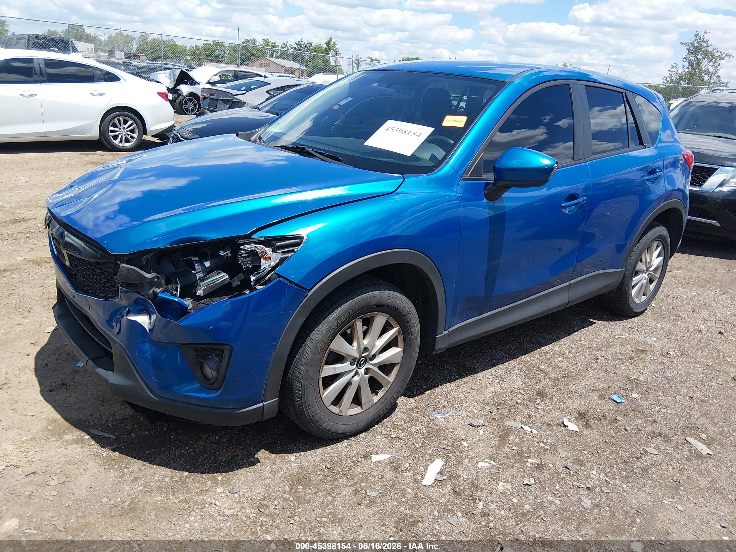 2013 Mazda Cx-5 Touring Blue vin: JM3KE4CE4D0143748