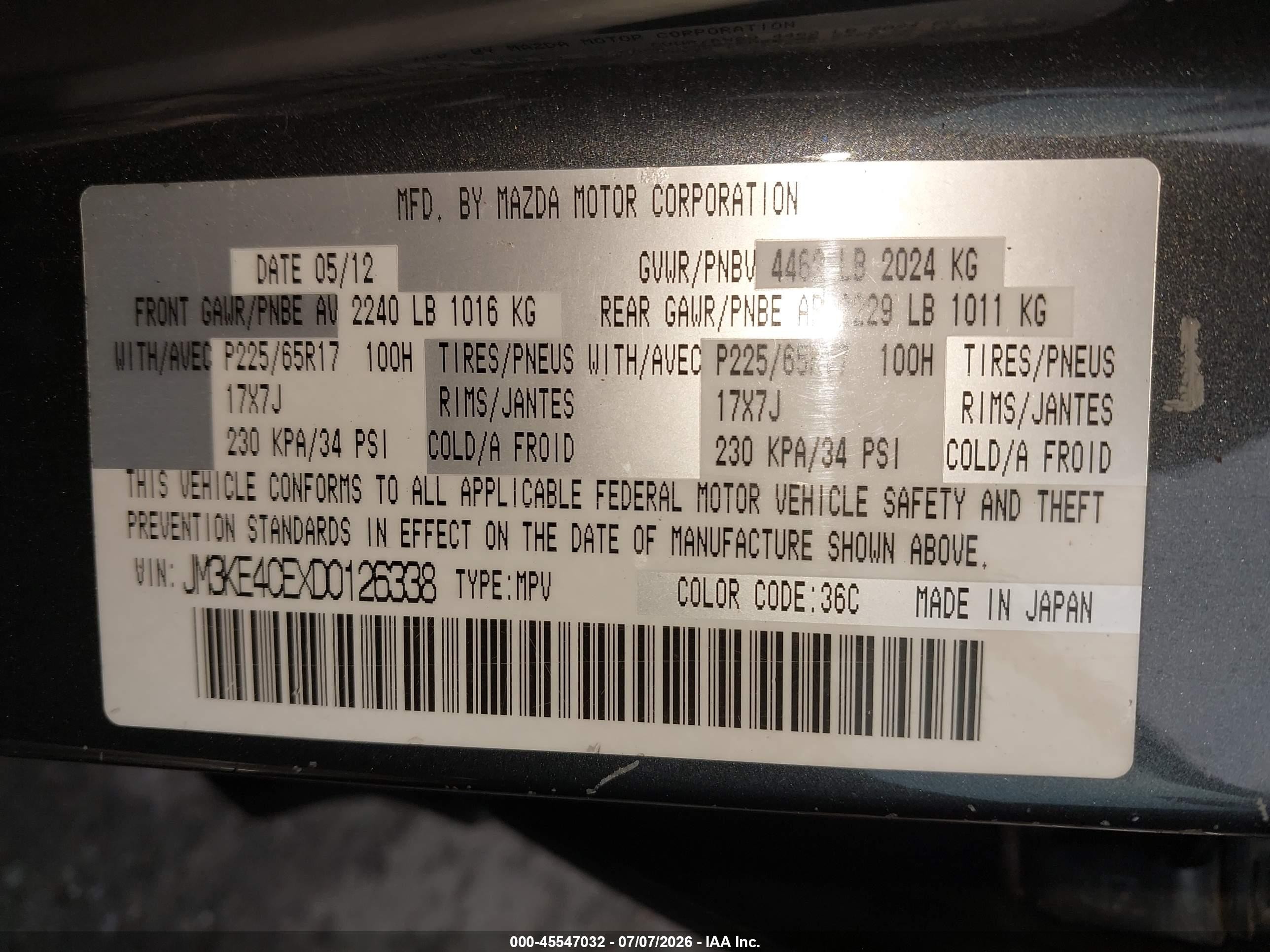 2013 Mazda Cx-5 Touring Gray vin: JM3KE4CEXD0126338