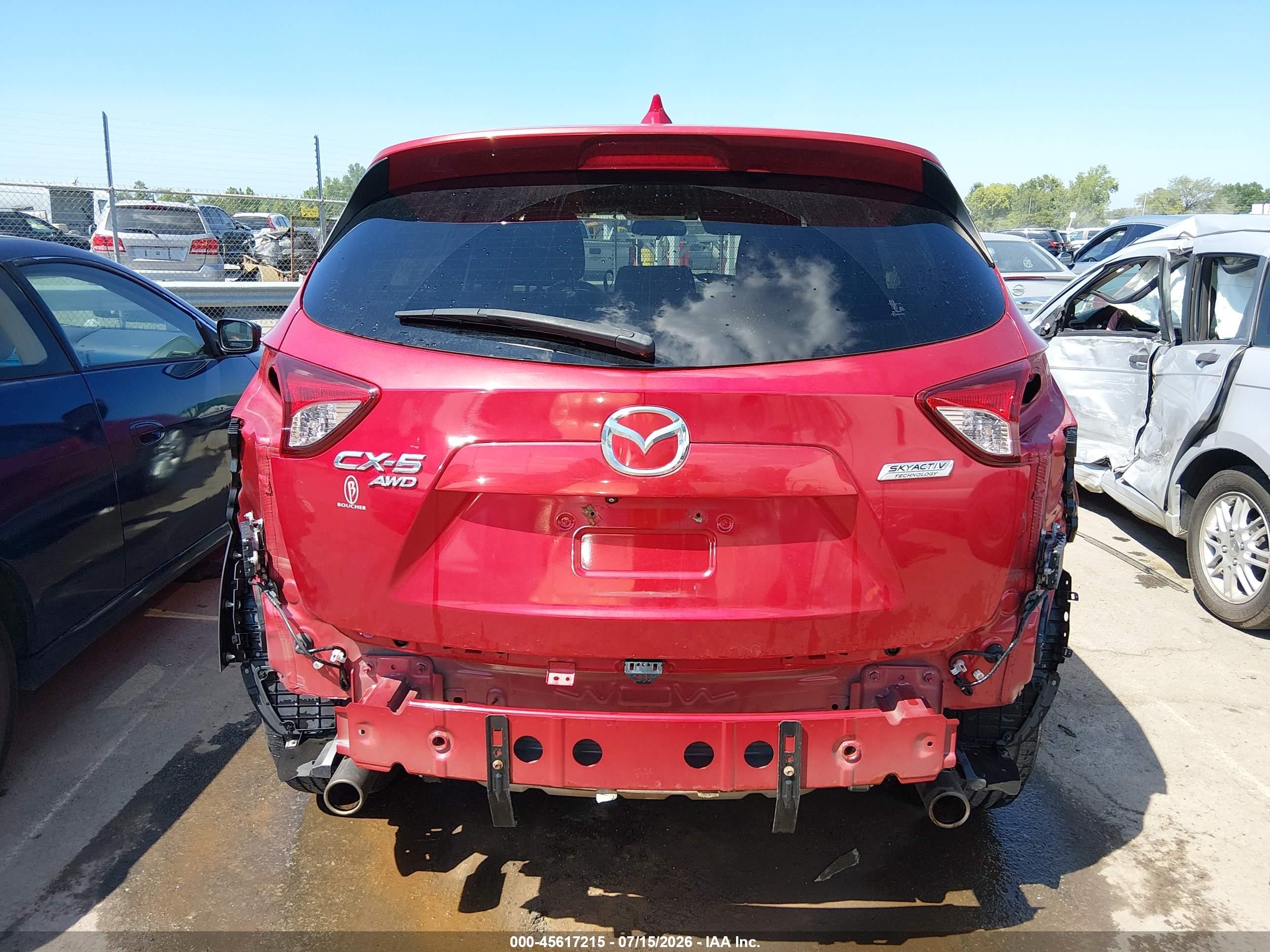 2014 Mazda Cx-5 Touring Red vin: JM3KE4CY0E0302762