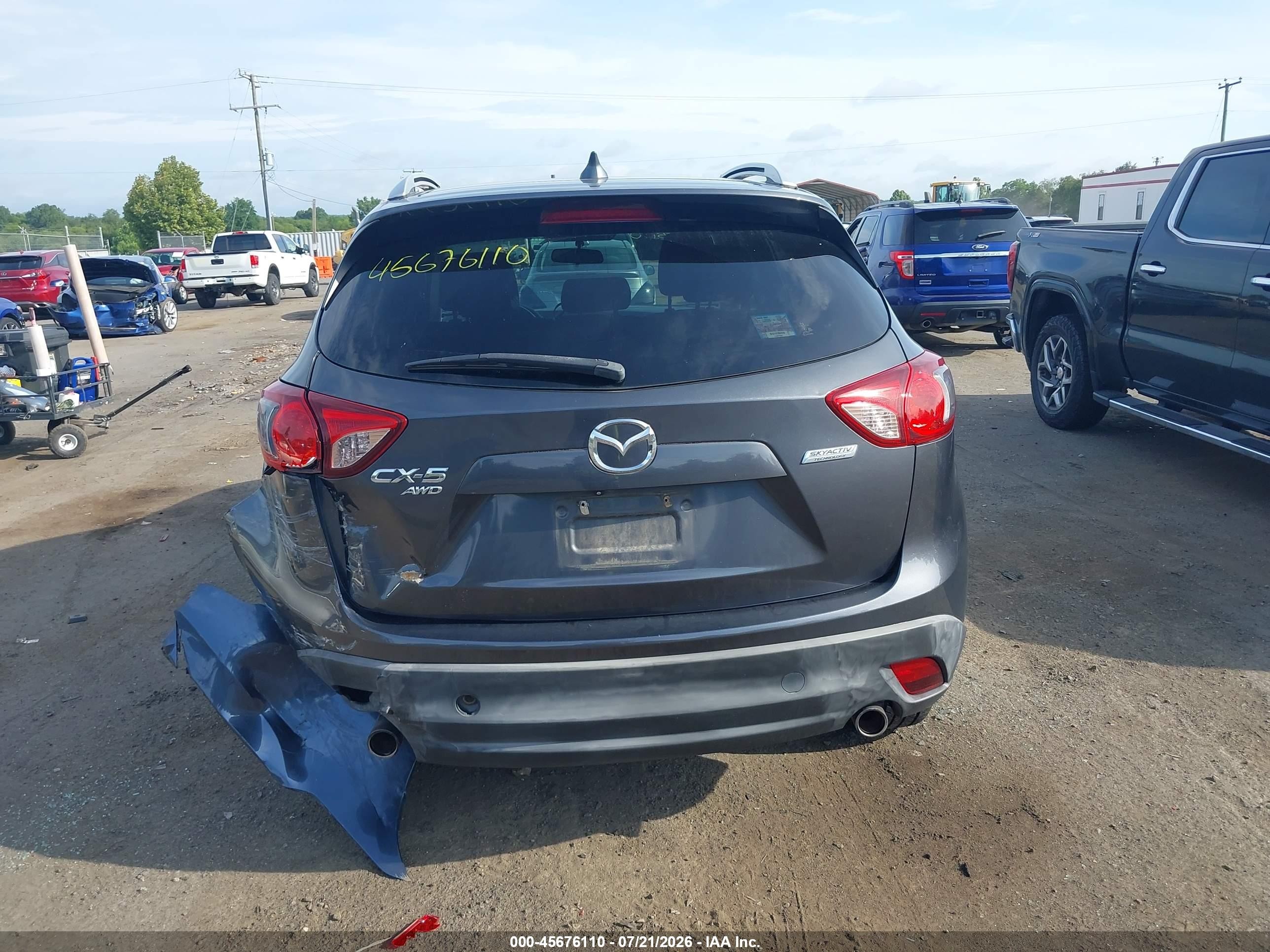 2014 Mazda Cx-5 Touring Gray vin: JM3KE4CY0E0430662