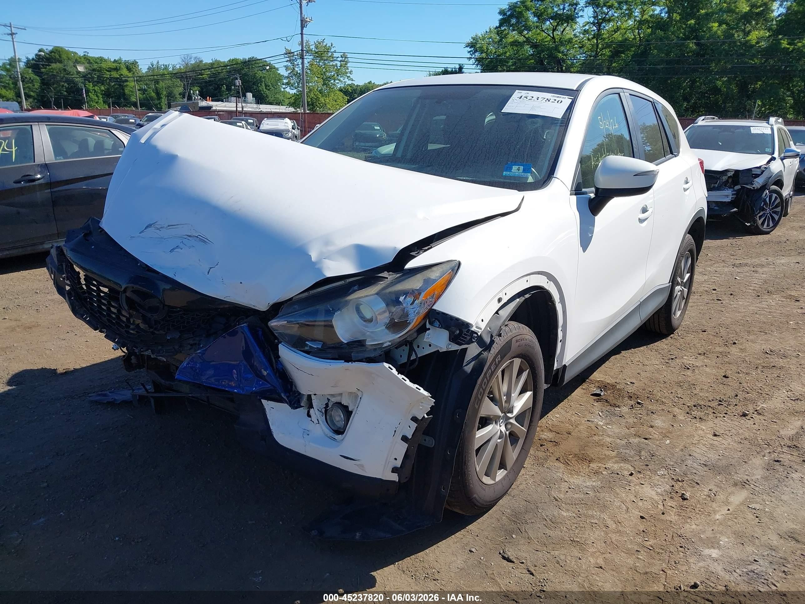2015 Mazda Cx-5 Touring White vin: JM3KE4CY0F0539737