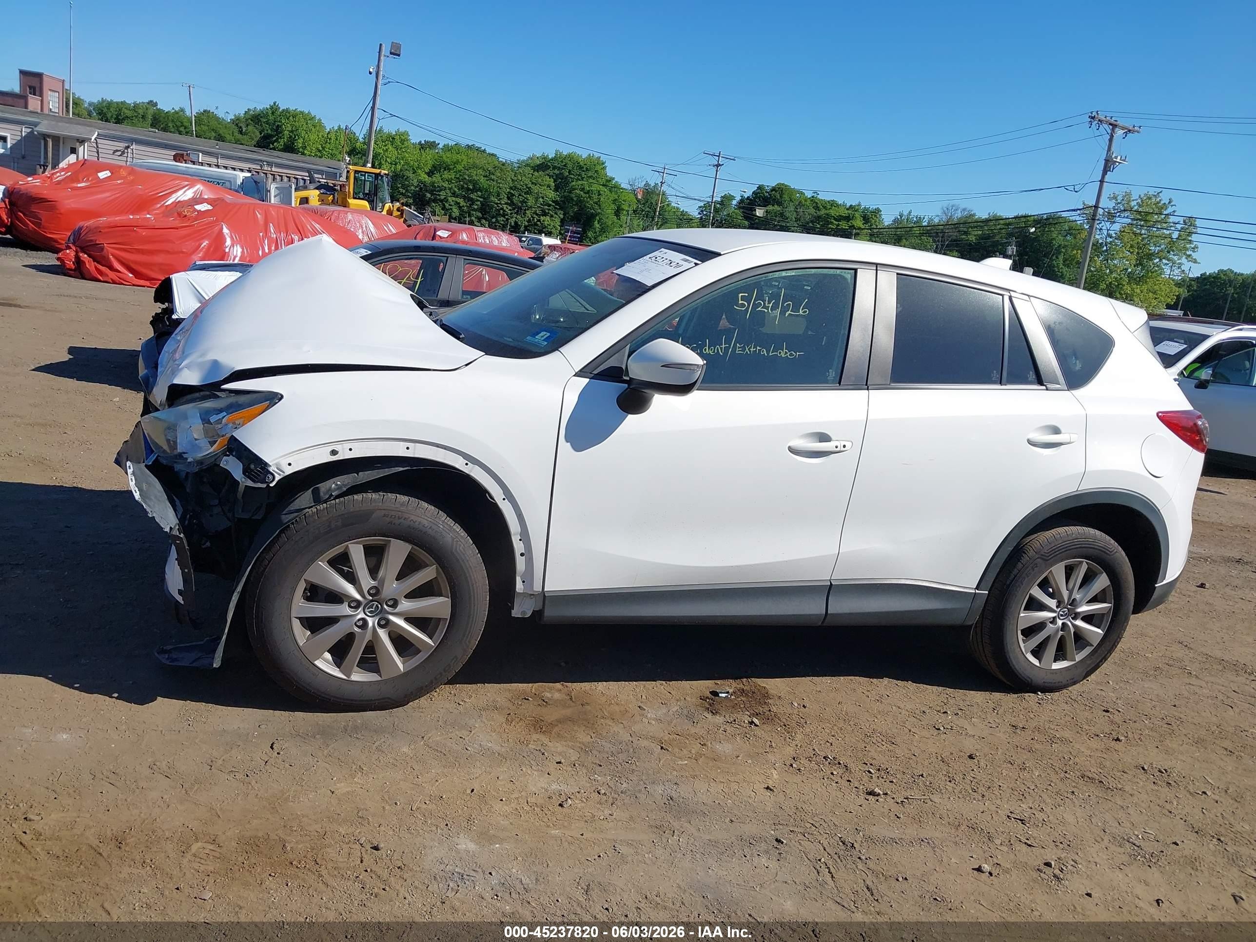 2015 Mazda Cx-5 Touring White vin: JM3KE4CY0F0539737