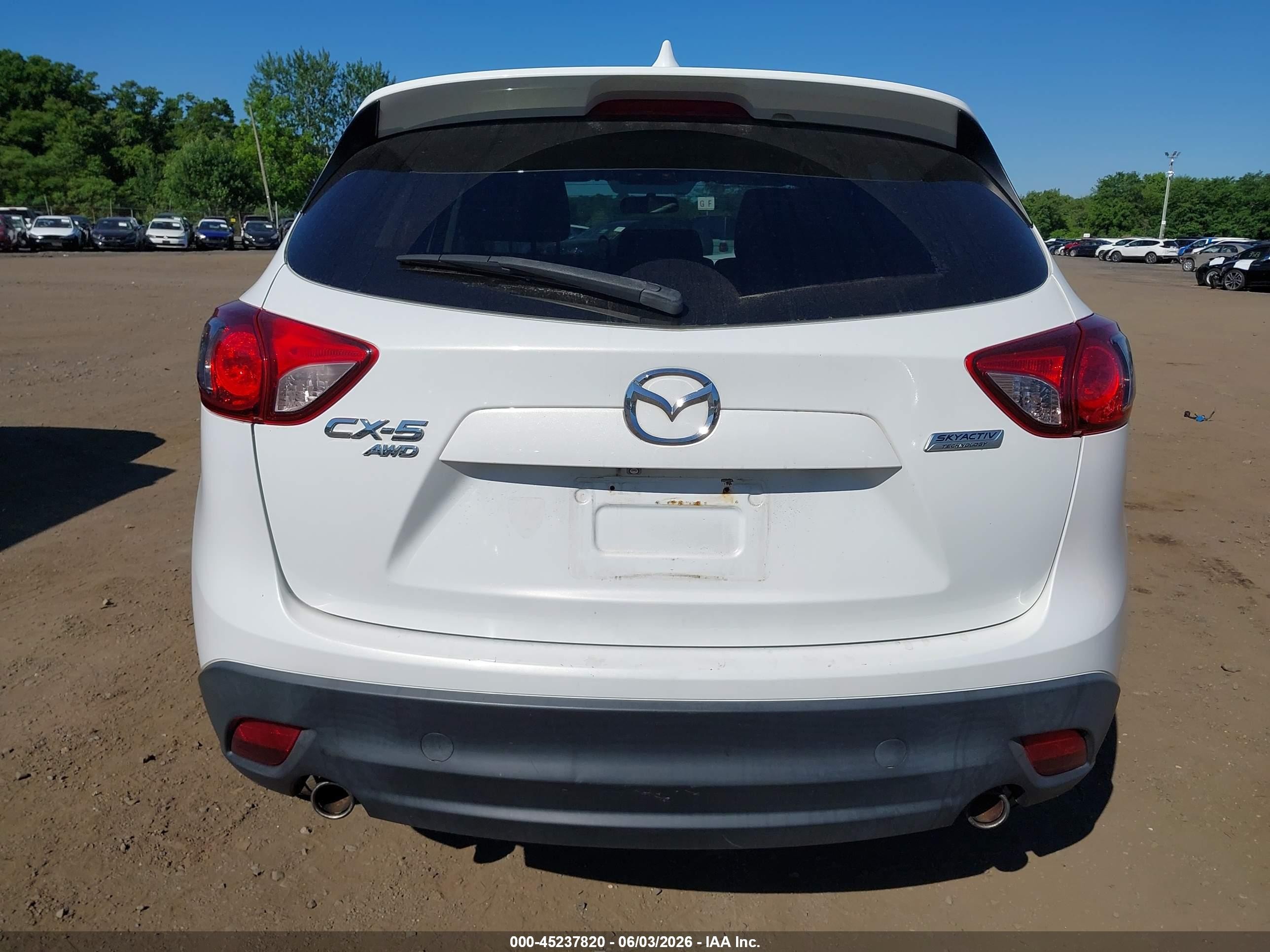 2015 Mazda Cx-5 Touring White vin: JM3KE4CY0F0539737