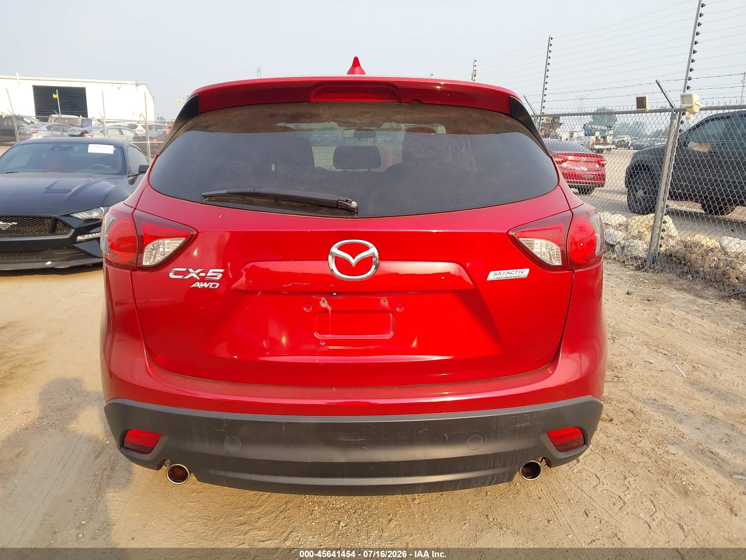 2015 Mazda Cx-5 Touring Red vin: JM3KE4CY1F0435760