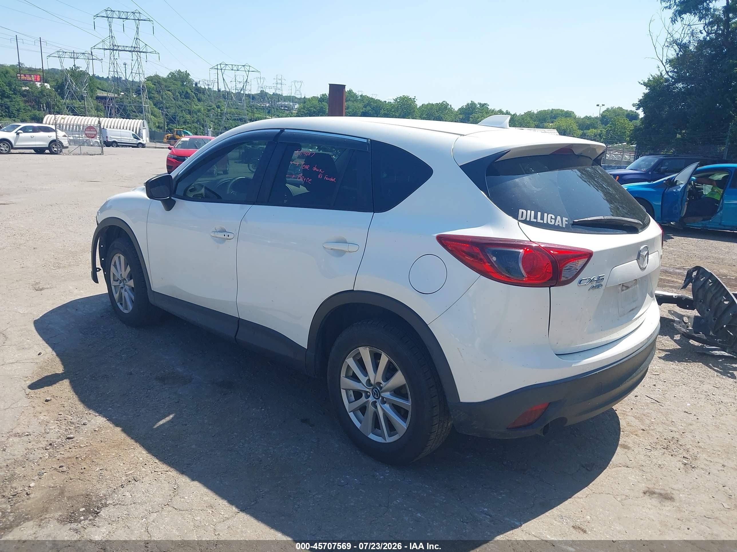 2015 Mazda Cx-5 Touring White vin: JM3KE4CY1F0478379
