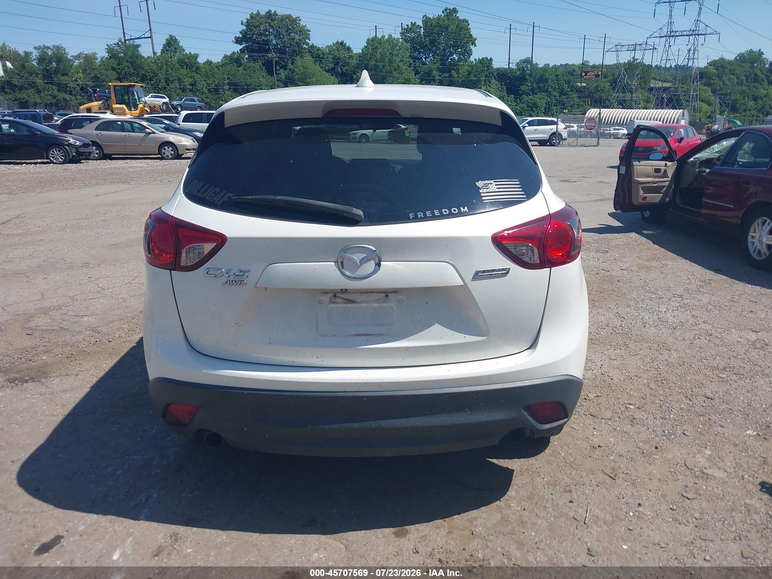2015 Mazda Cx-5 Touring White vin: JM3KE4CY1F0478379