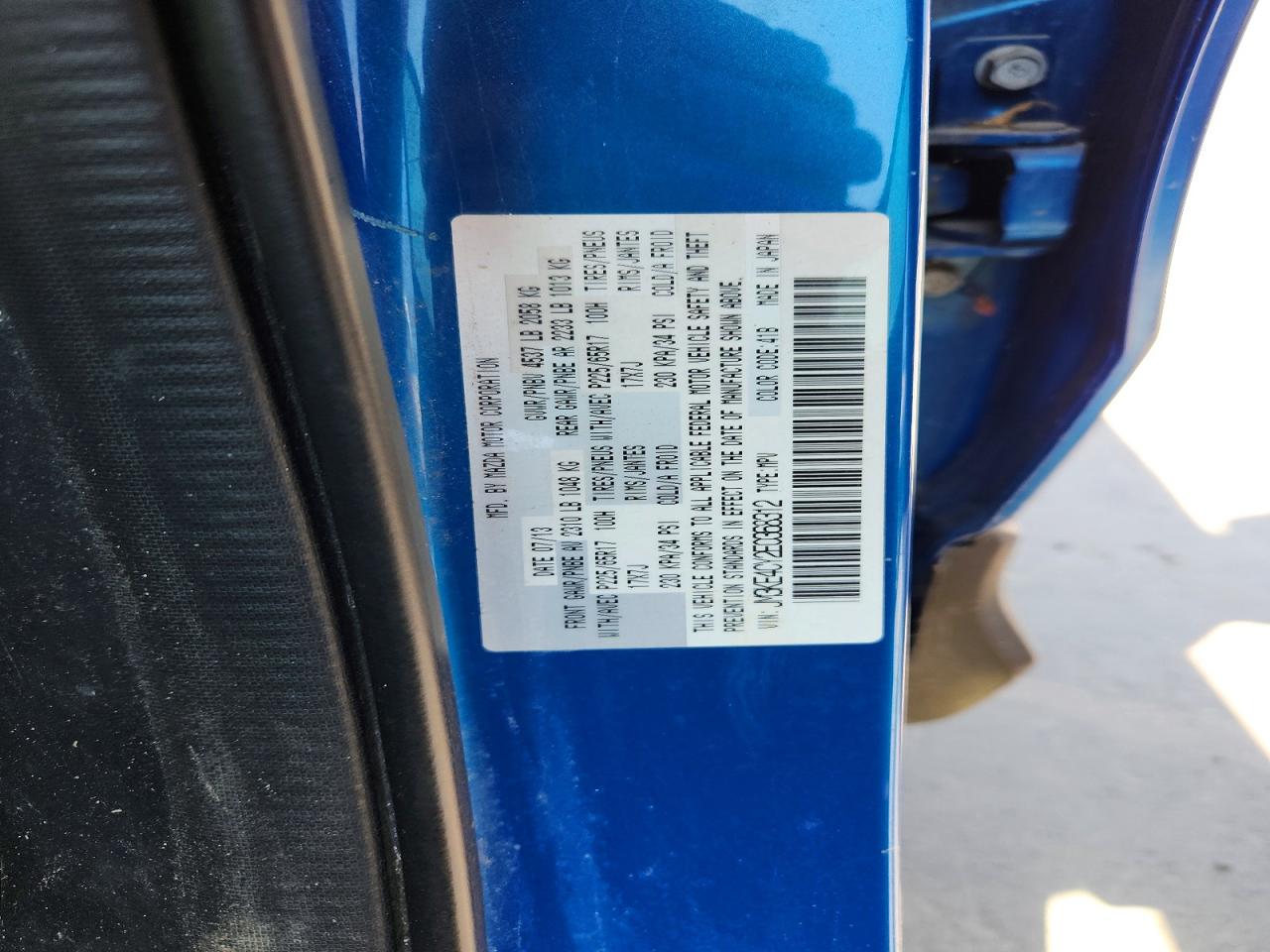 2014 Mazda Cx-5 Touring Blue vin: JM3KE4CY2E0368312