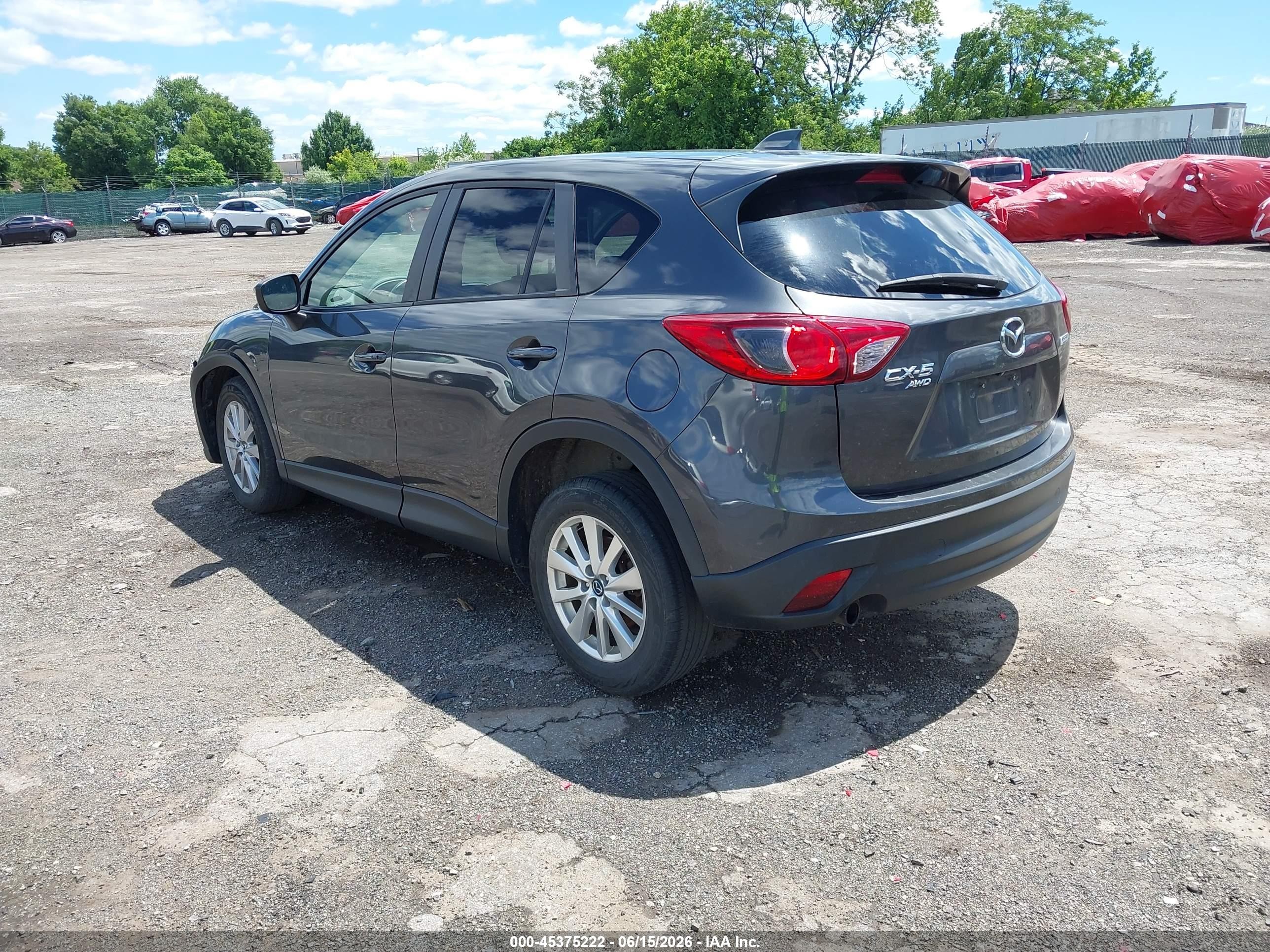 2015 Mazda Cx-5 Touring Gray vin: JM3KE4CY2F0496437