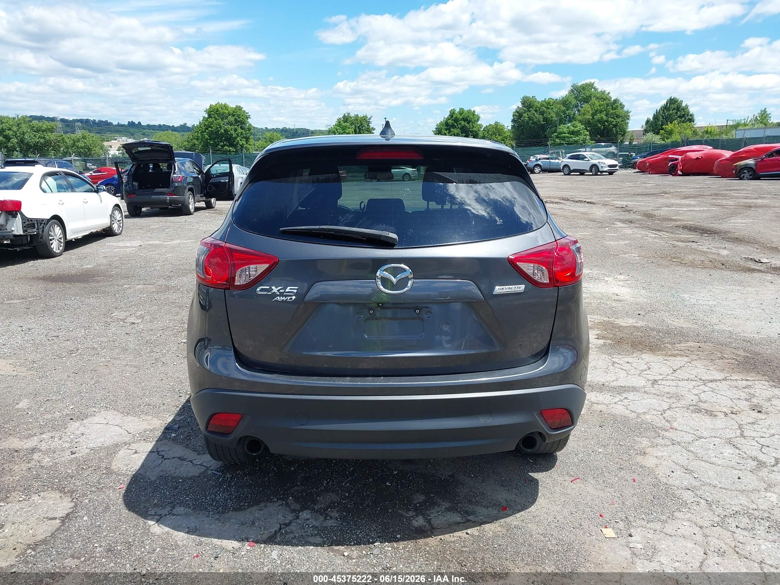 2015 Mazda Cx-5 Touring Gray vin: JM3KE4CY2F0496437