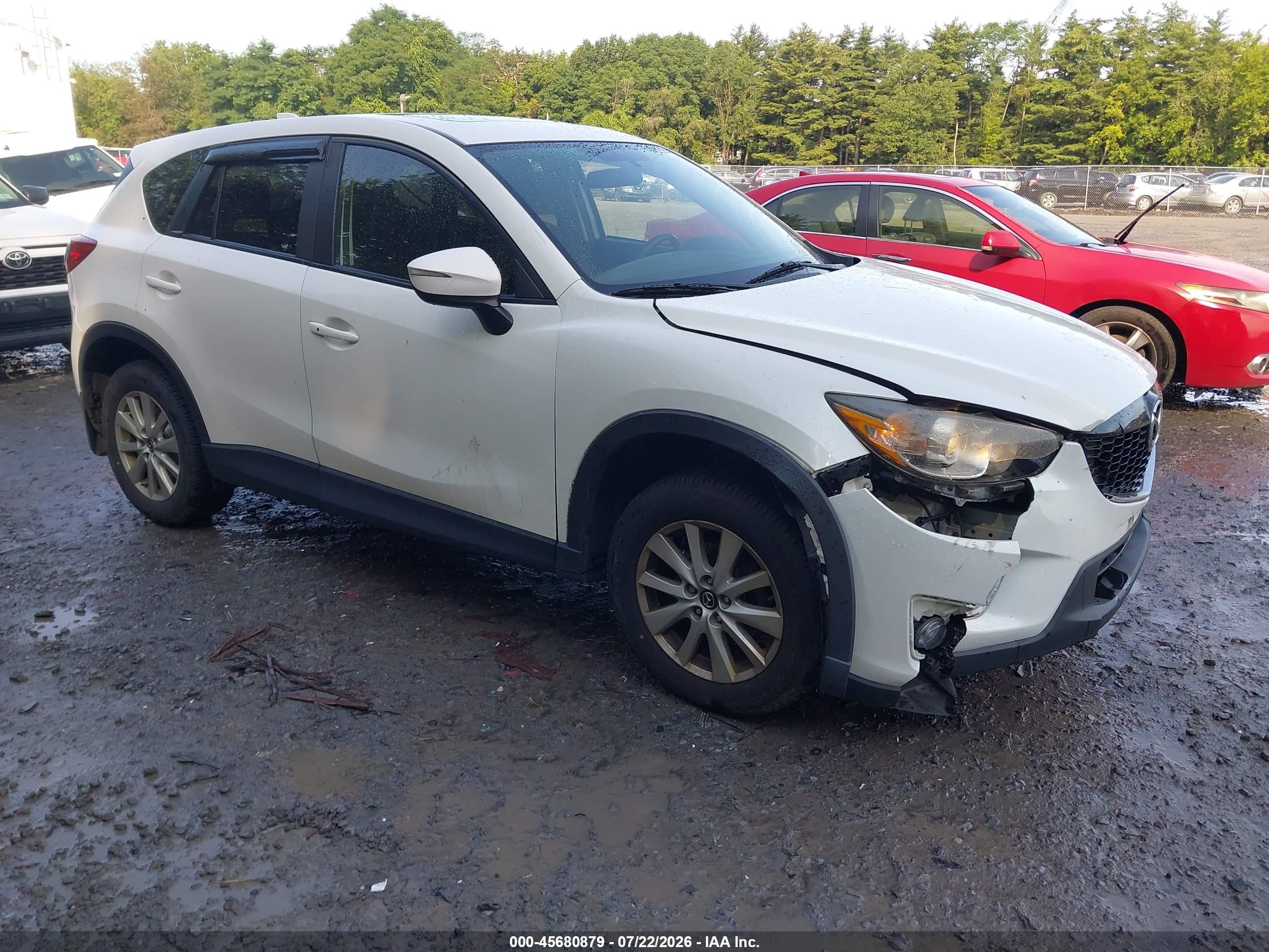 2015 Mazda Cx-5 Touring White vin: JM3KE4CY2F0503600