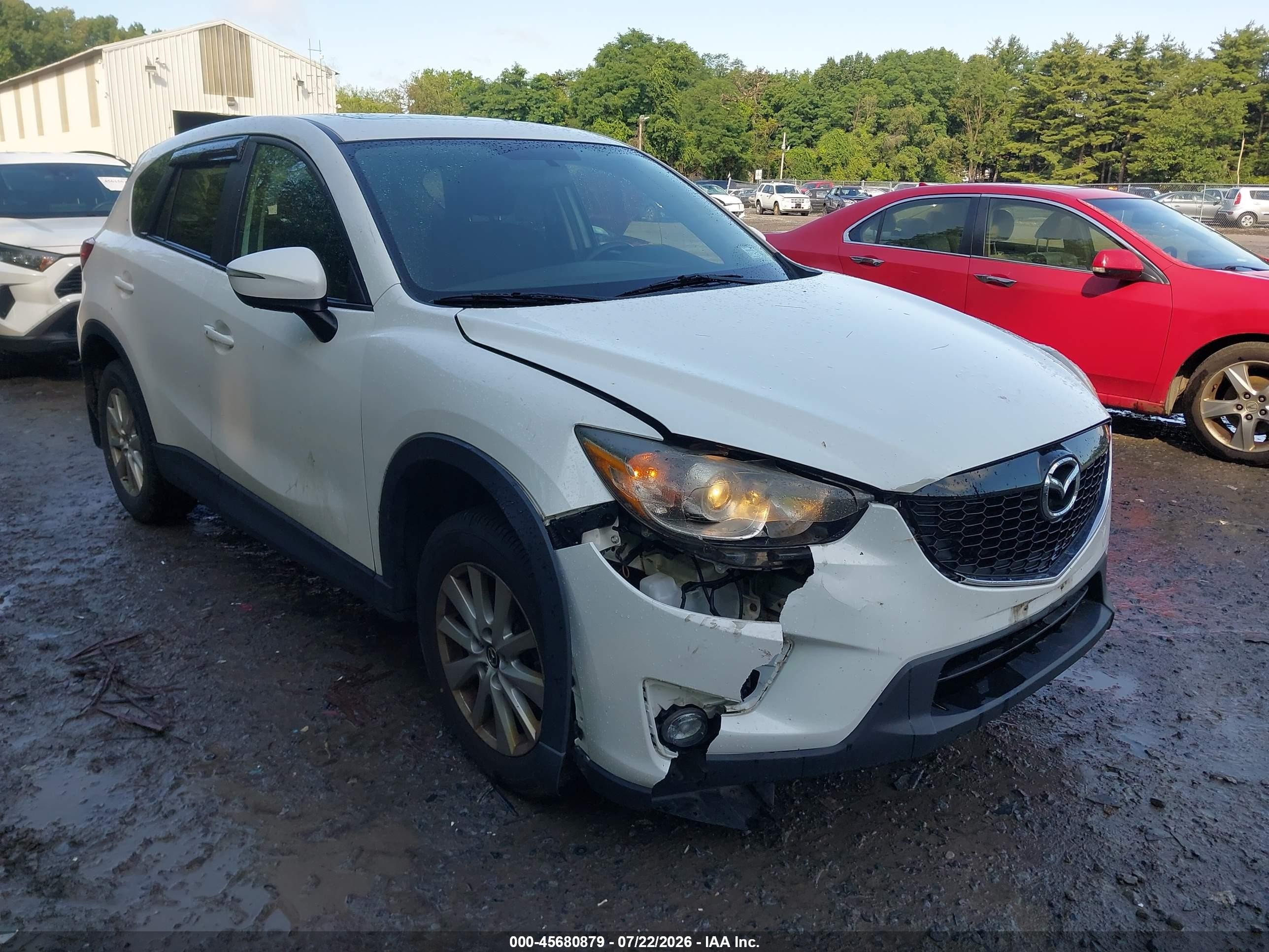 2015 Mazda Cx-5 Touring White vin: JM3KE4CY2F0503600