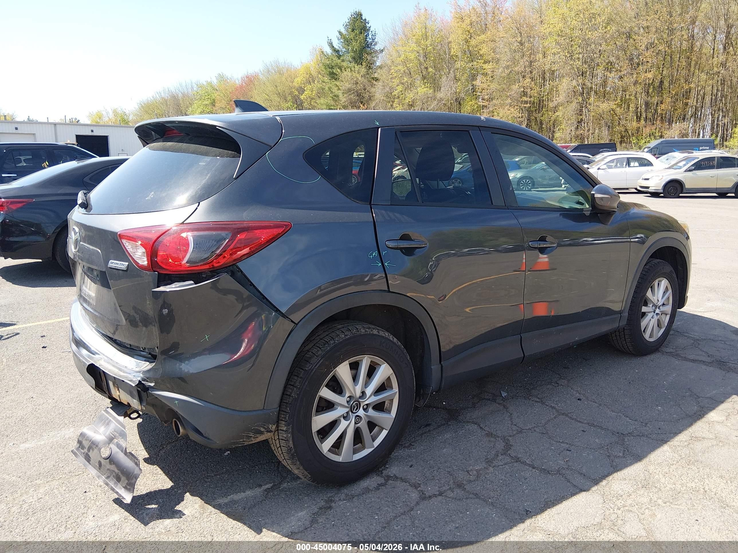 2015 Mazda Cx-5 Touring Gray vin: JM3KE4CY2F0513379