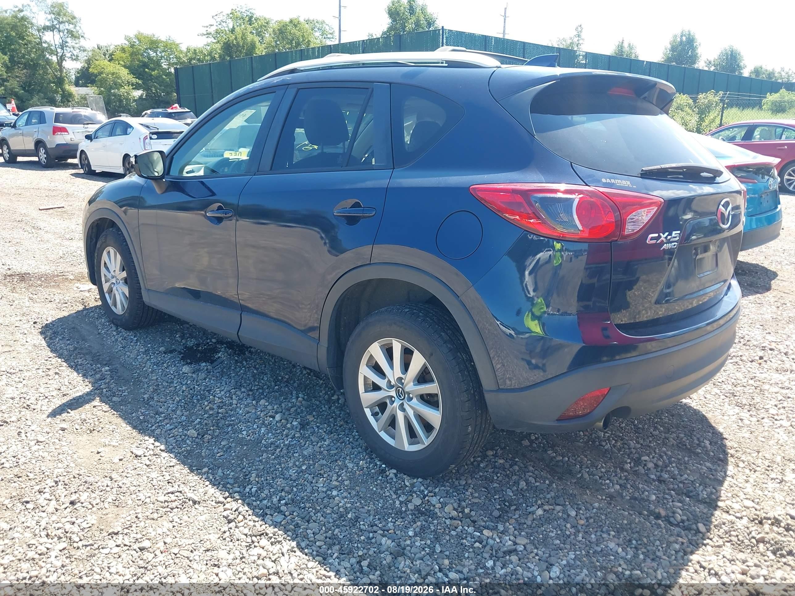 2015 Mazda Cx-5 Touring Blue vin: JM3KE4CY2F0543563
