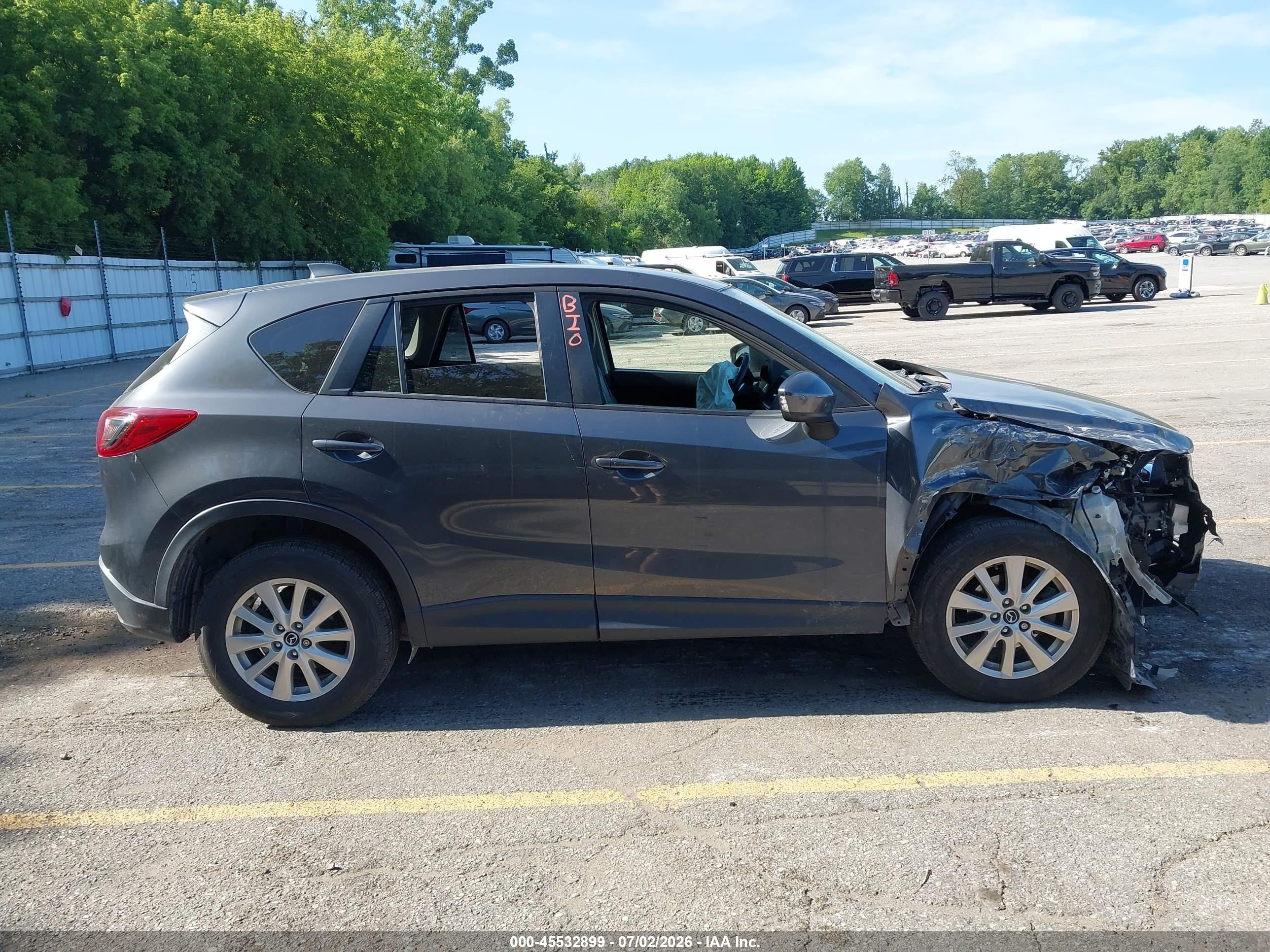 2015 Mazda Cx-5 Touring Gray vin: JM3KE4CY3F0439812