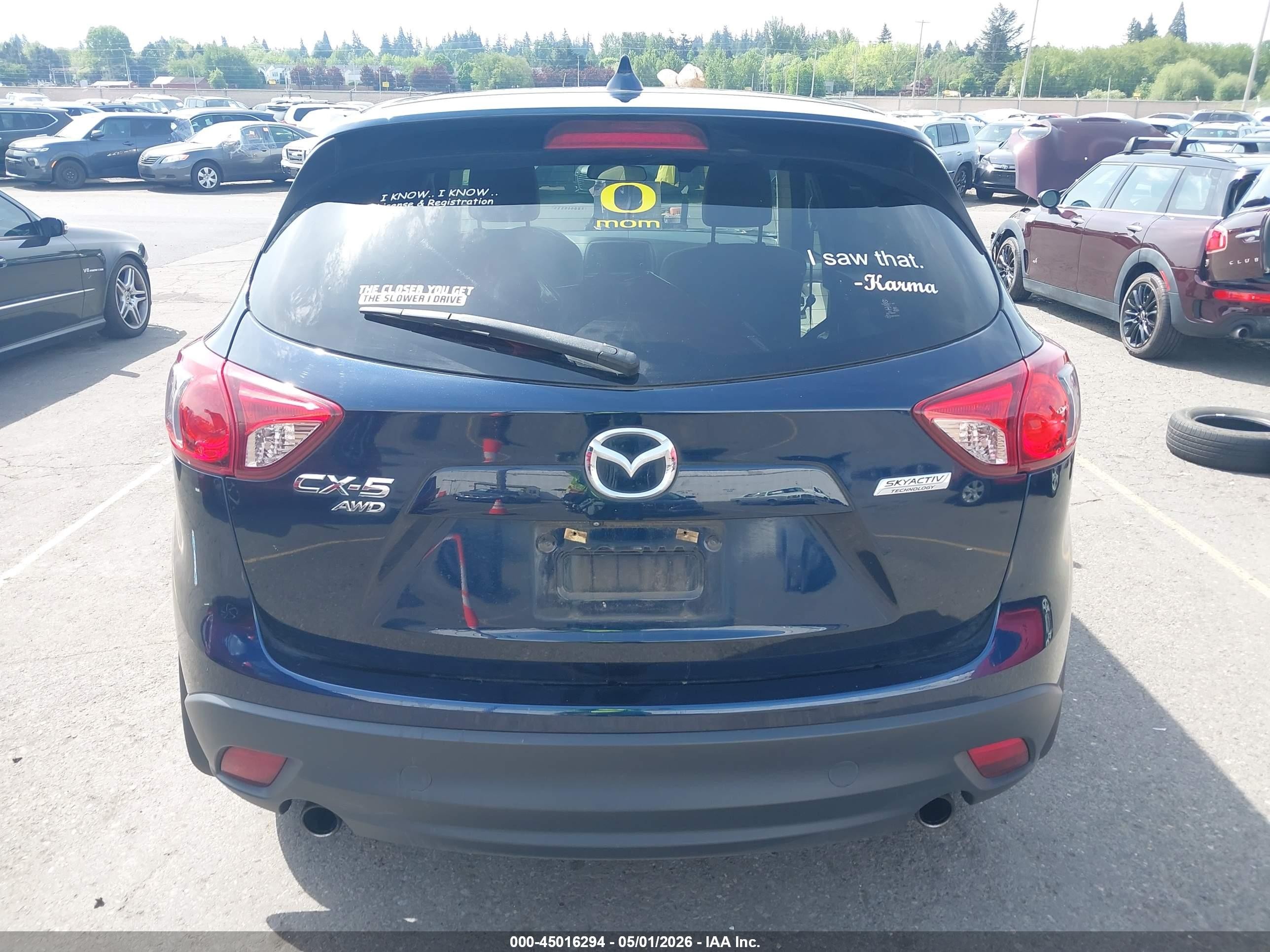 2015 Mazda Cx-5 Touring Dark Blue vin: JM3KE4CY3F0498424