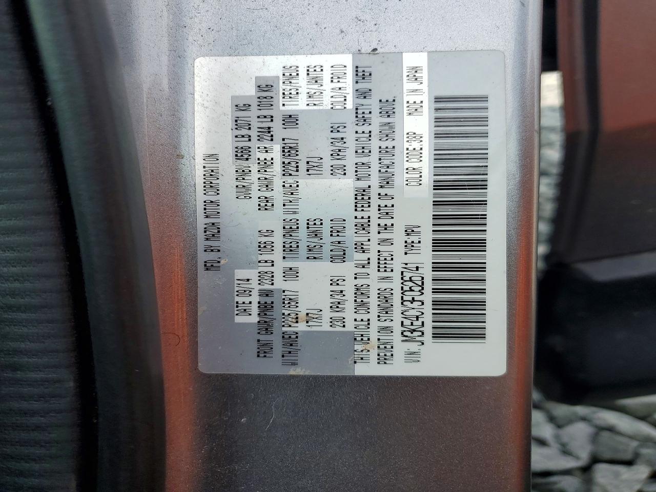 2015 Mazda Cx-5 Touring Silver vin: JM3KE4CY3F0526741