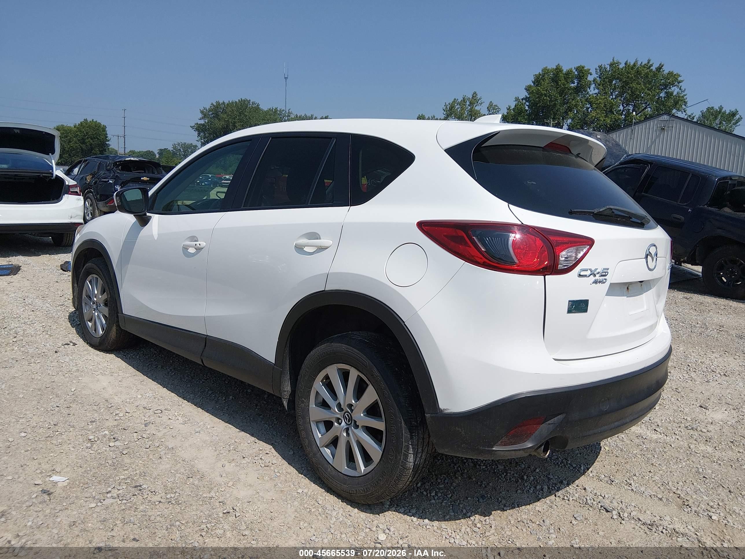 2015 Mazda Cx-5 Touring White vin: JM3KE4CY4F0449457