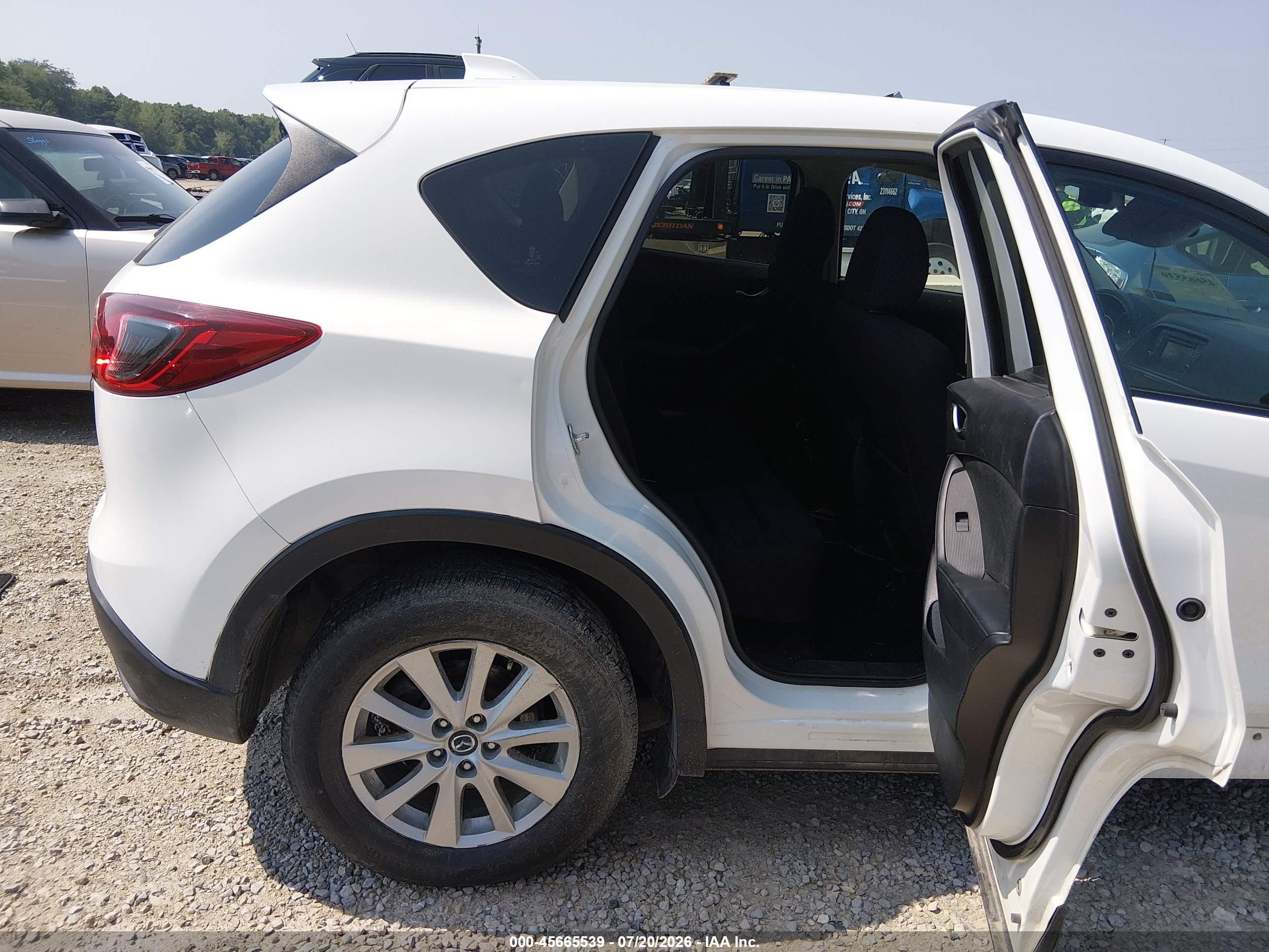 2015 Mazda Cx-5 Touring White vin: JM3KE4CY4F0449457