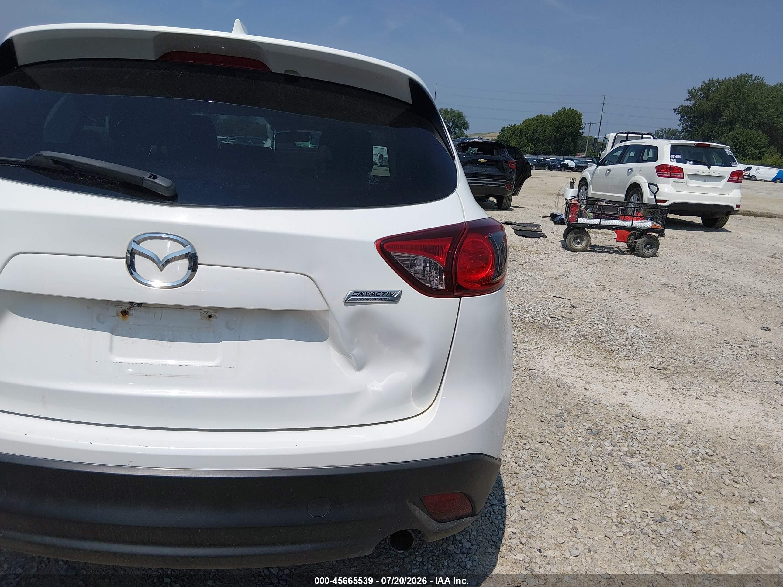2015 Mazda Cx-5 Touring White vin: JM3KE4CY4F0449457