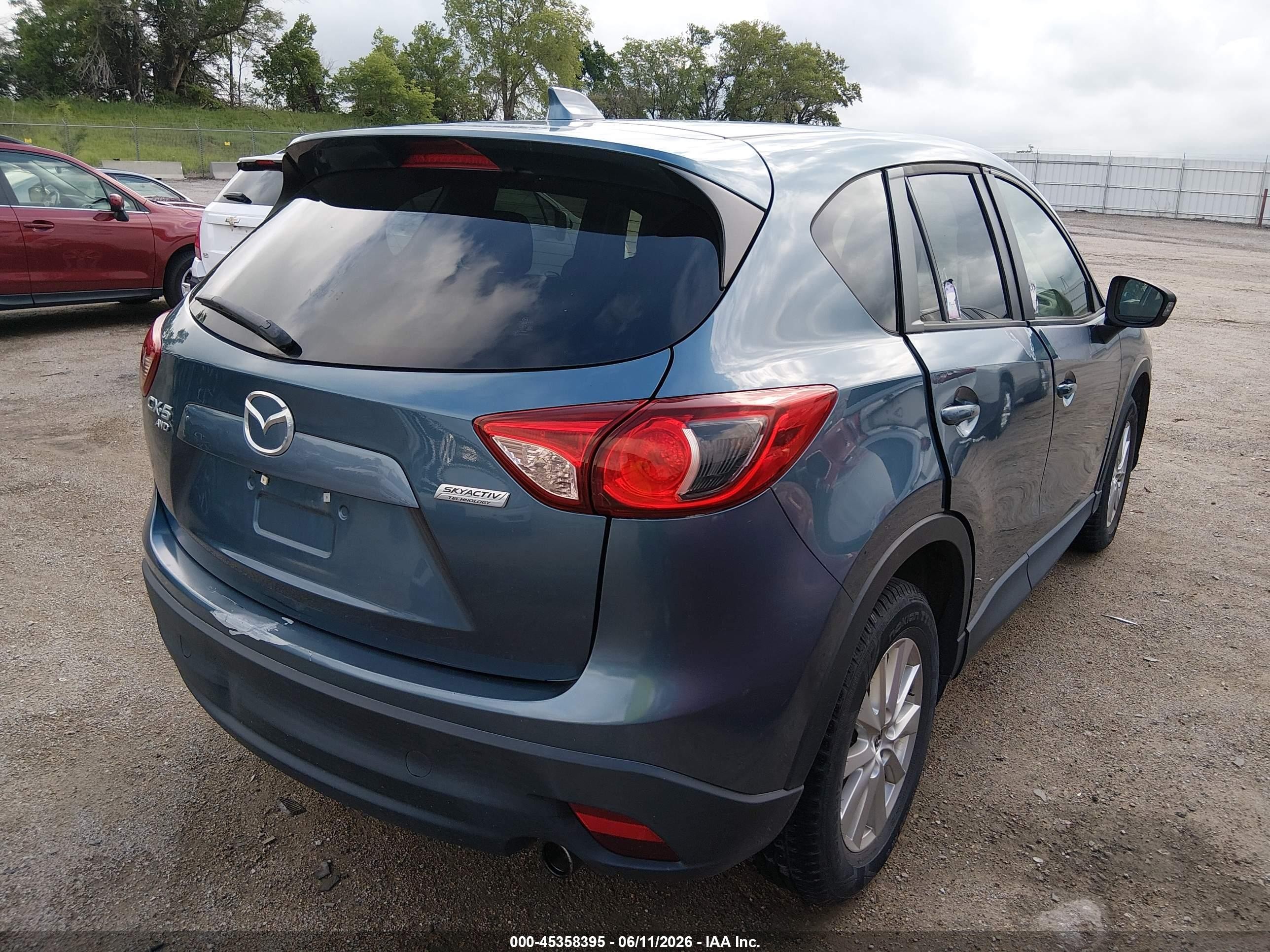 2015 Mazda Cx-5 Touring Blue vin: JM3KE4CY5F0435003