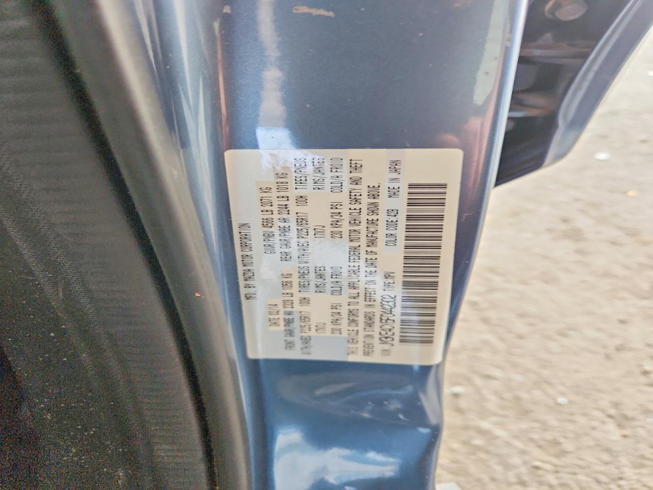 2015 Mazda Cx-5 Touring Blue vin: JM3KE4CY6F0442302
