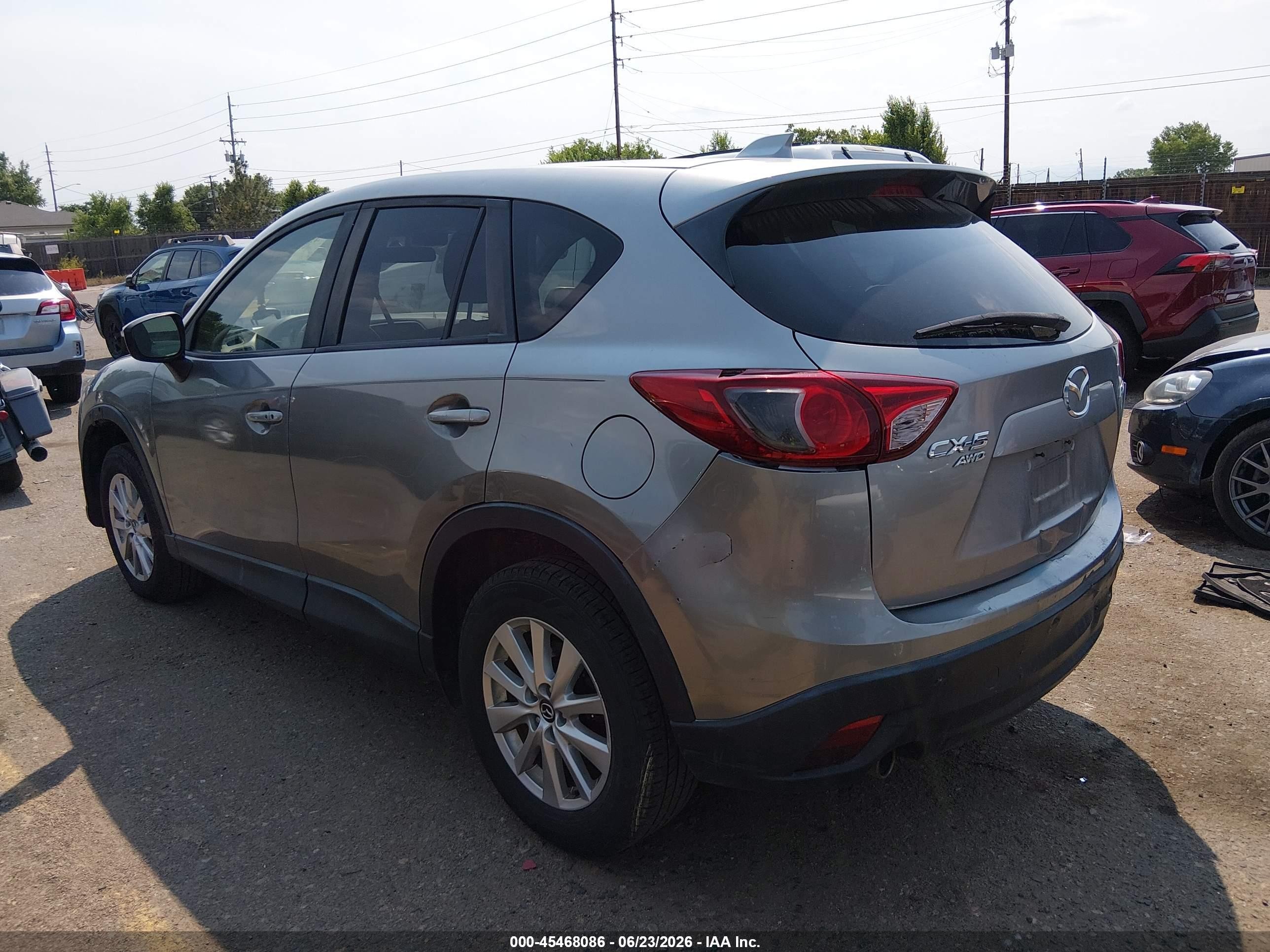 2015 Mazda Cx-5 Touring Gray vin: JM3KE4CY6F0528368