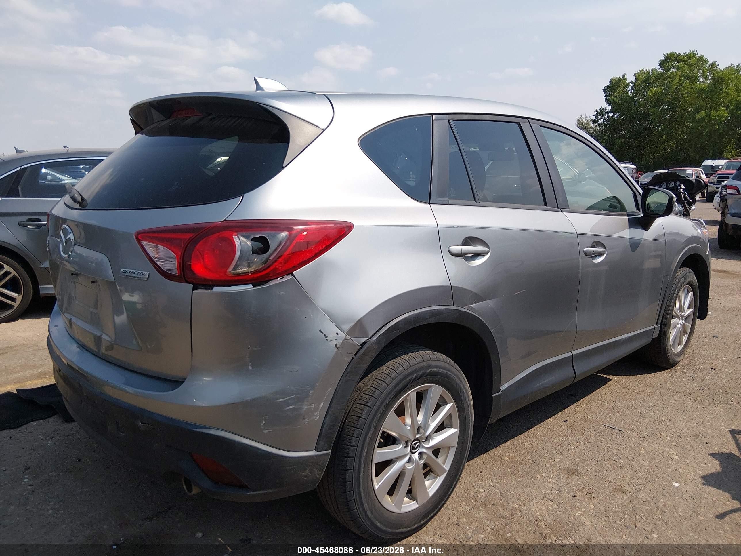 2015 Mazda Cx-5 Touring Gray vin: JM3KE4CY6F0528368