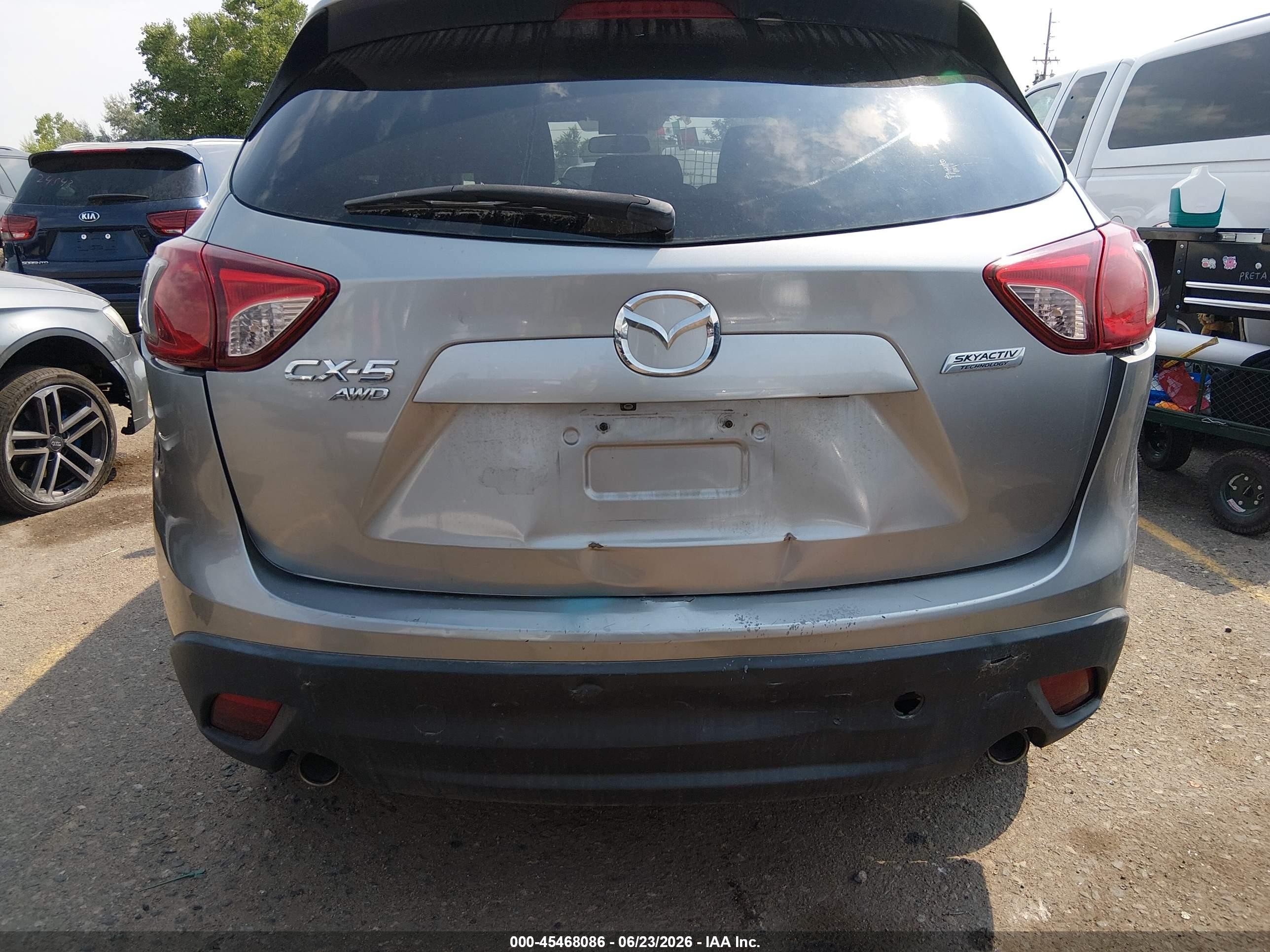 2015 Mazda Cx-5 Touring Gray vin: JM3KE4CY6F0528368