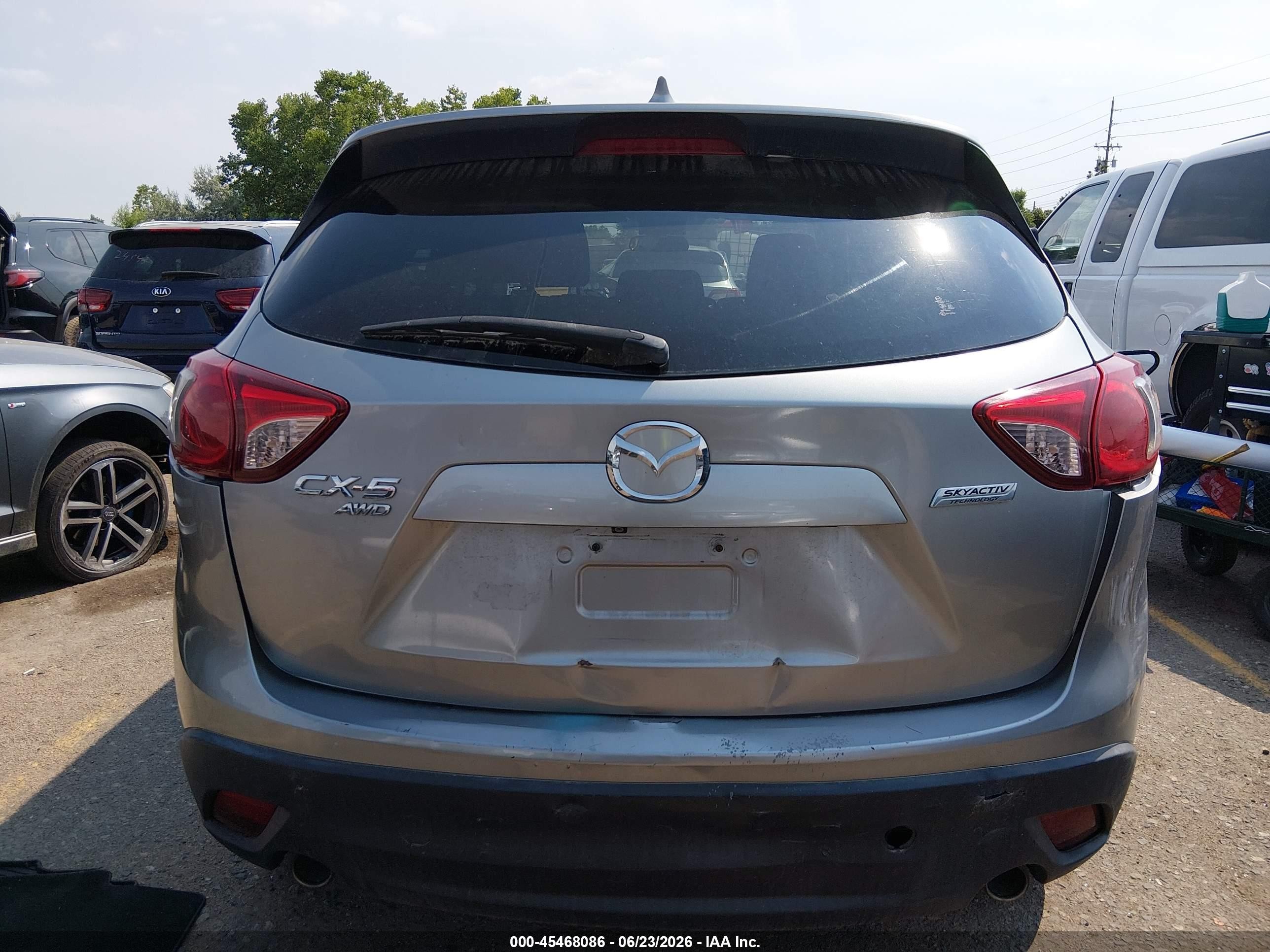 2015 Mazda Cx-5 Touring Gray vin: JM3KE4CY6F0528368