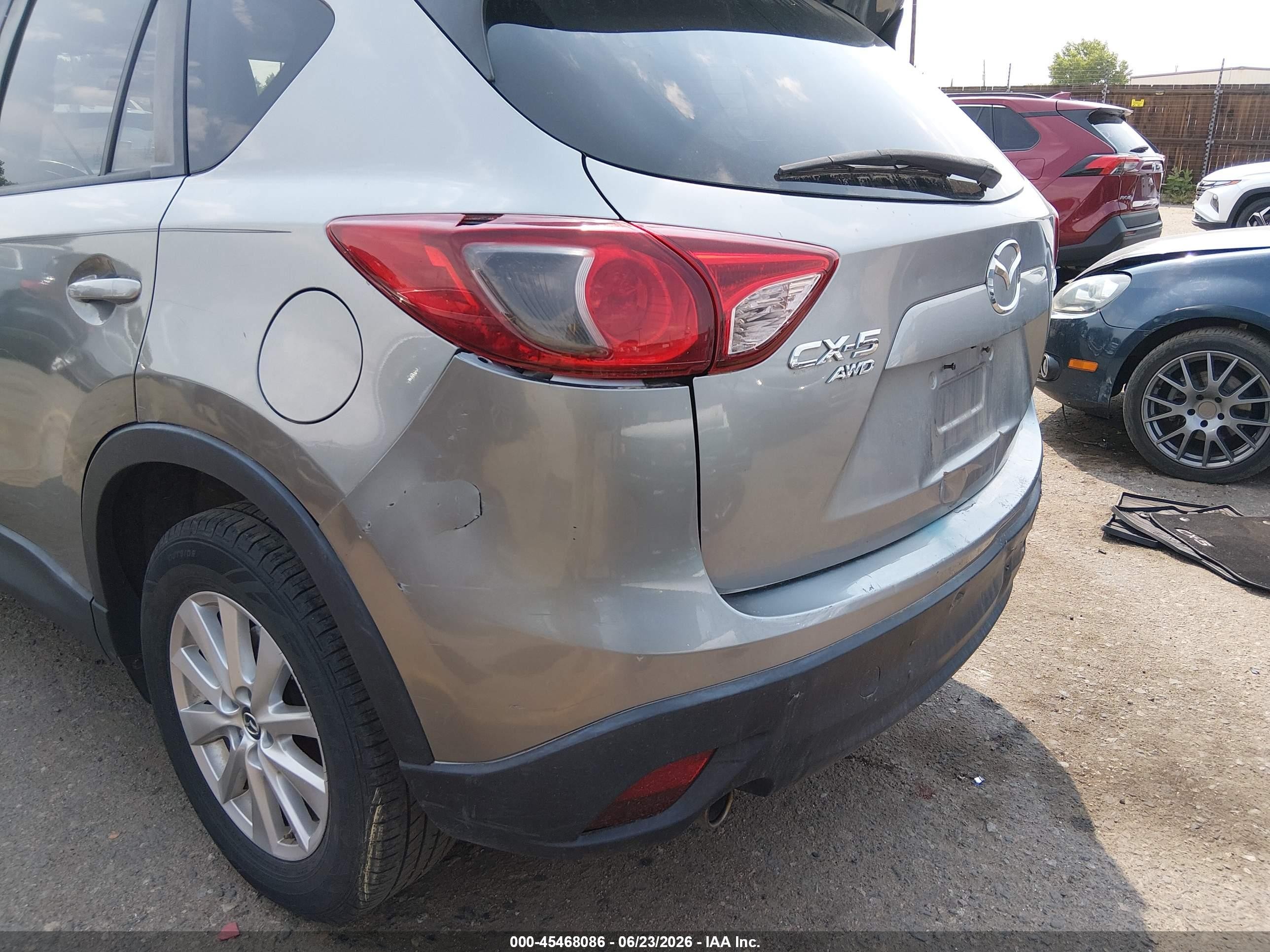 2015 Mazda Cx-5 Touring Gray vin: JM3KE4CY6F0528368