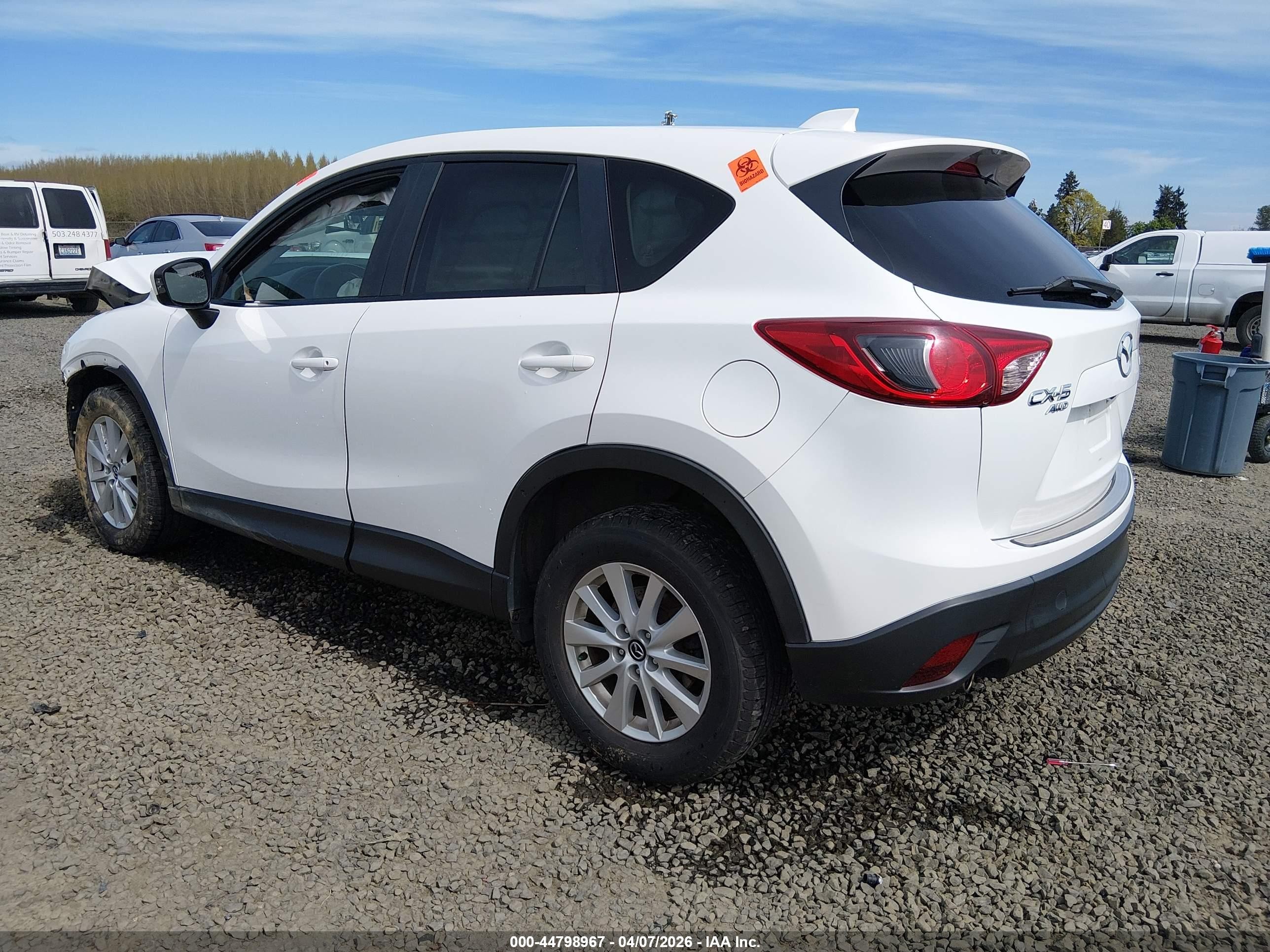2014 Mazda Cx-5 Touring White vin: JM3KE4CY7E0313161