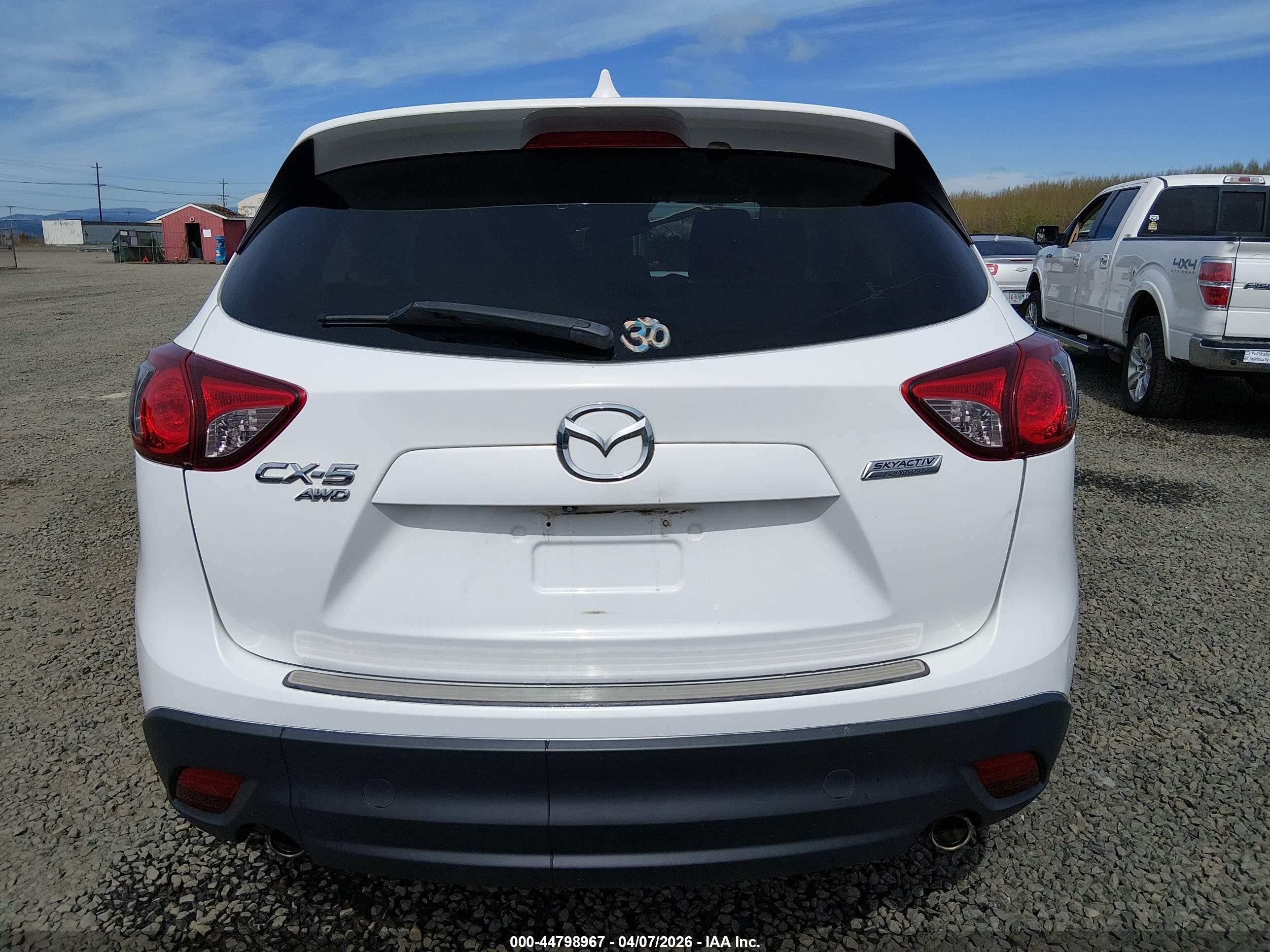 2014 Mazda Cx-5 Touring White vin: JM3KE4CY7E0313161