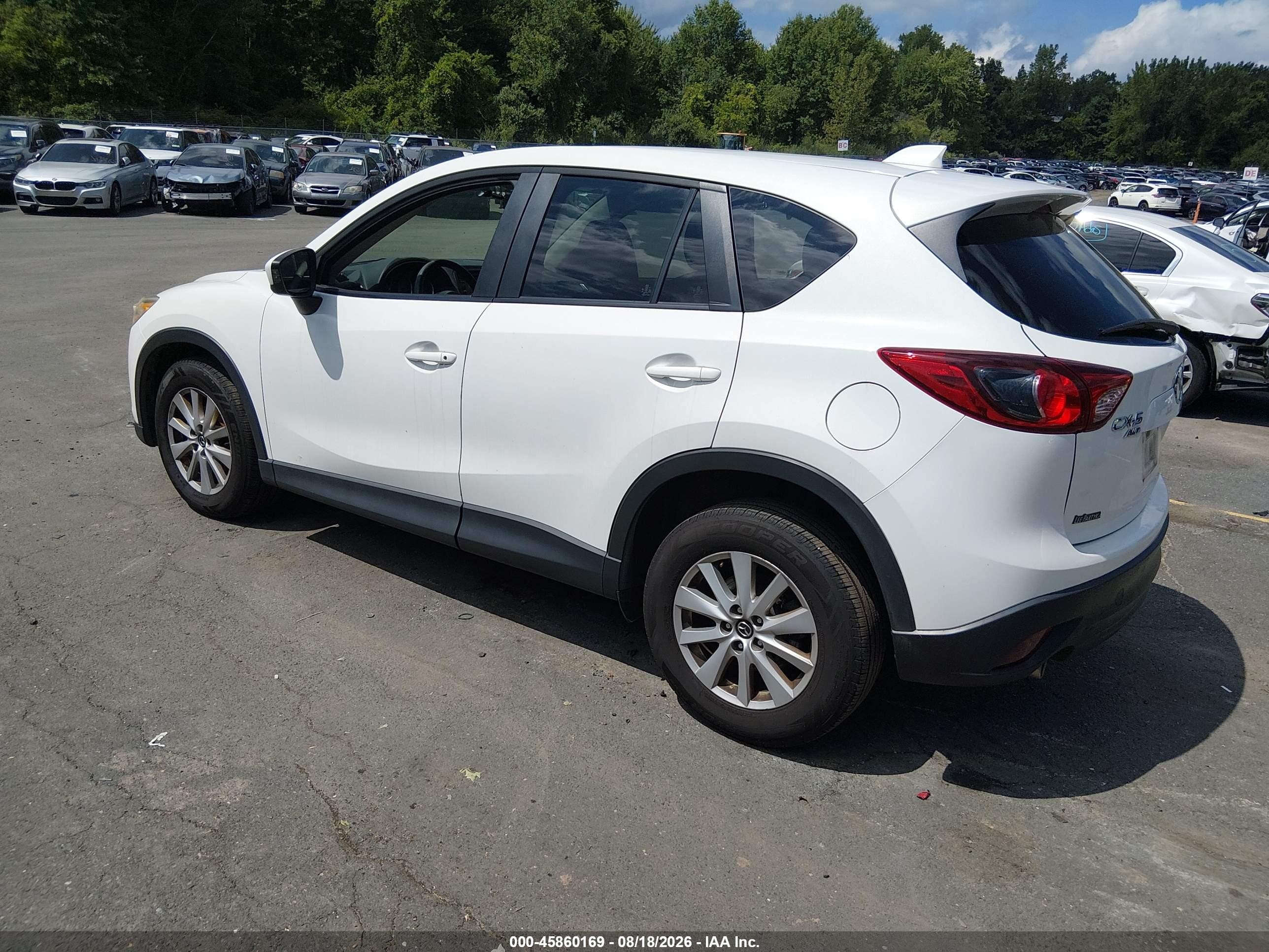 2014 Mazda Cx-5 Touring White vin: JM3KE4CY7E0340683