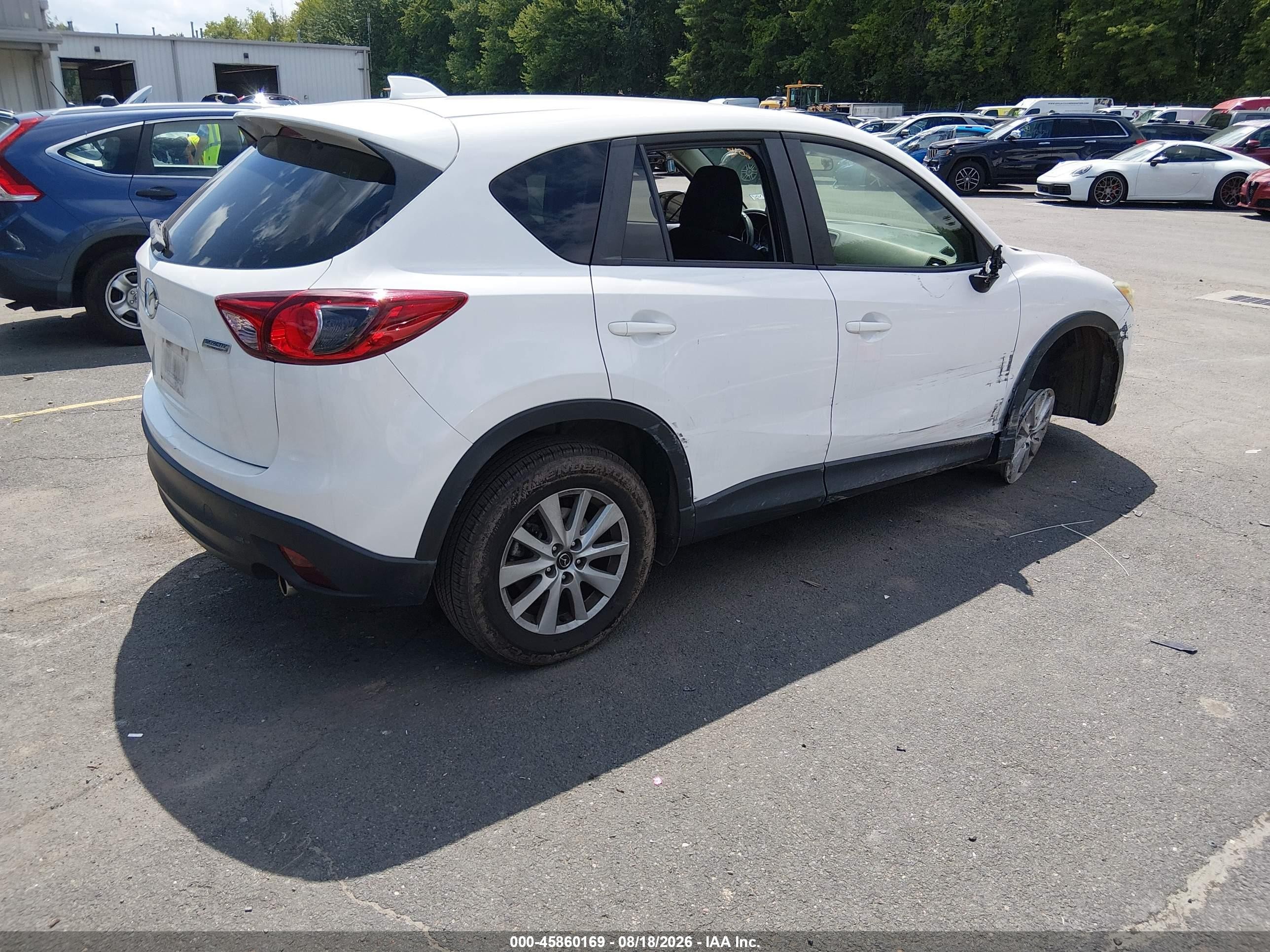 2014 Mazda Cx-5 Touring White vin: JM3KE4CY7E0340683