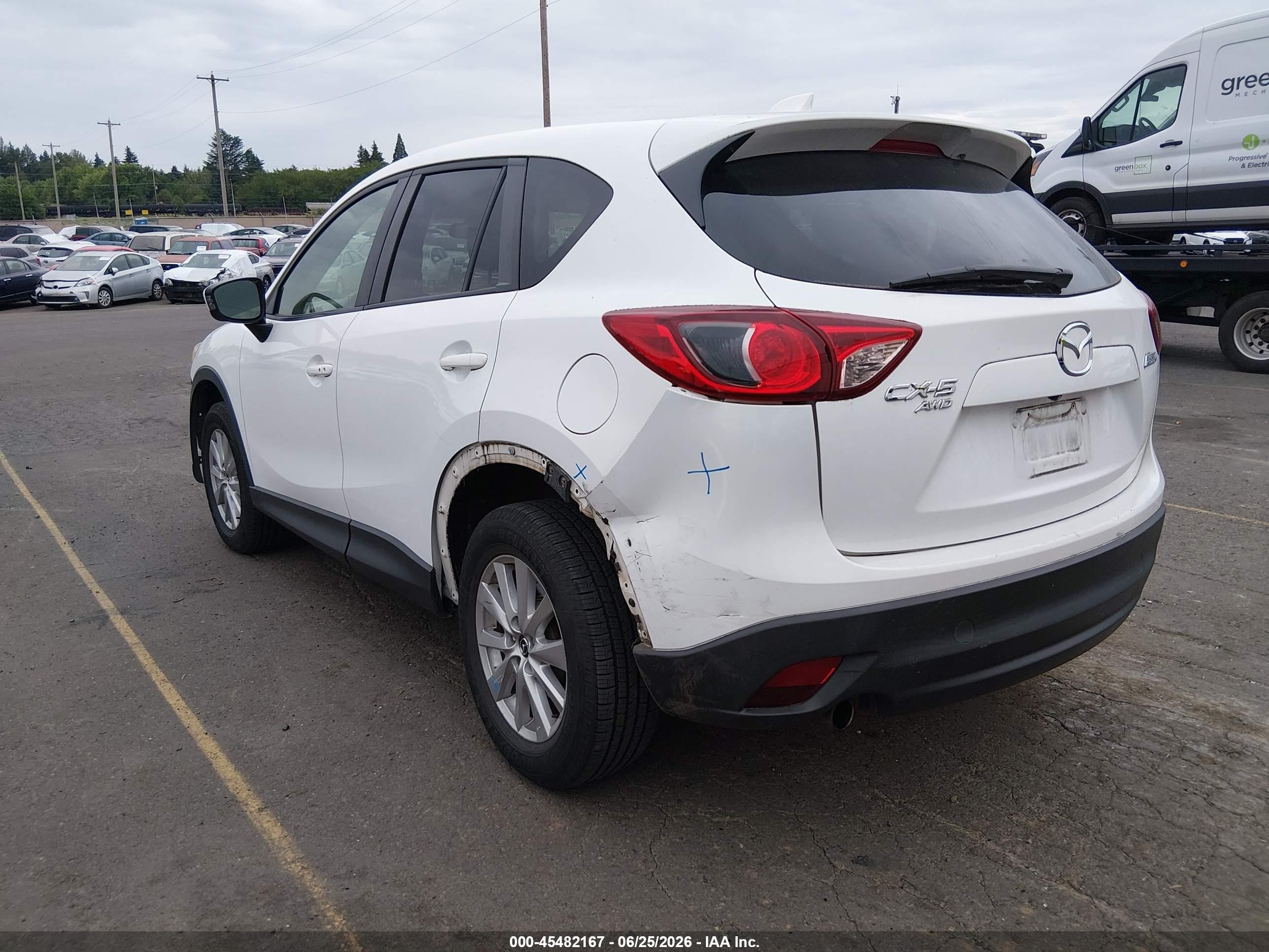 2015 Mazda Cx-5 Touring White vin: JM3KE4CY7F0441854