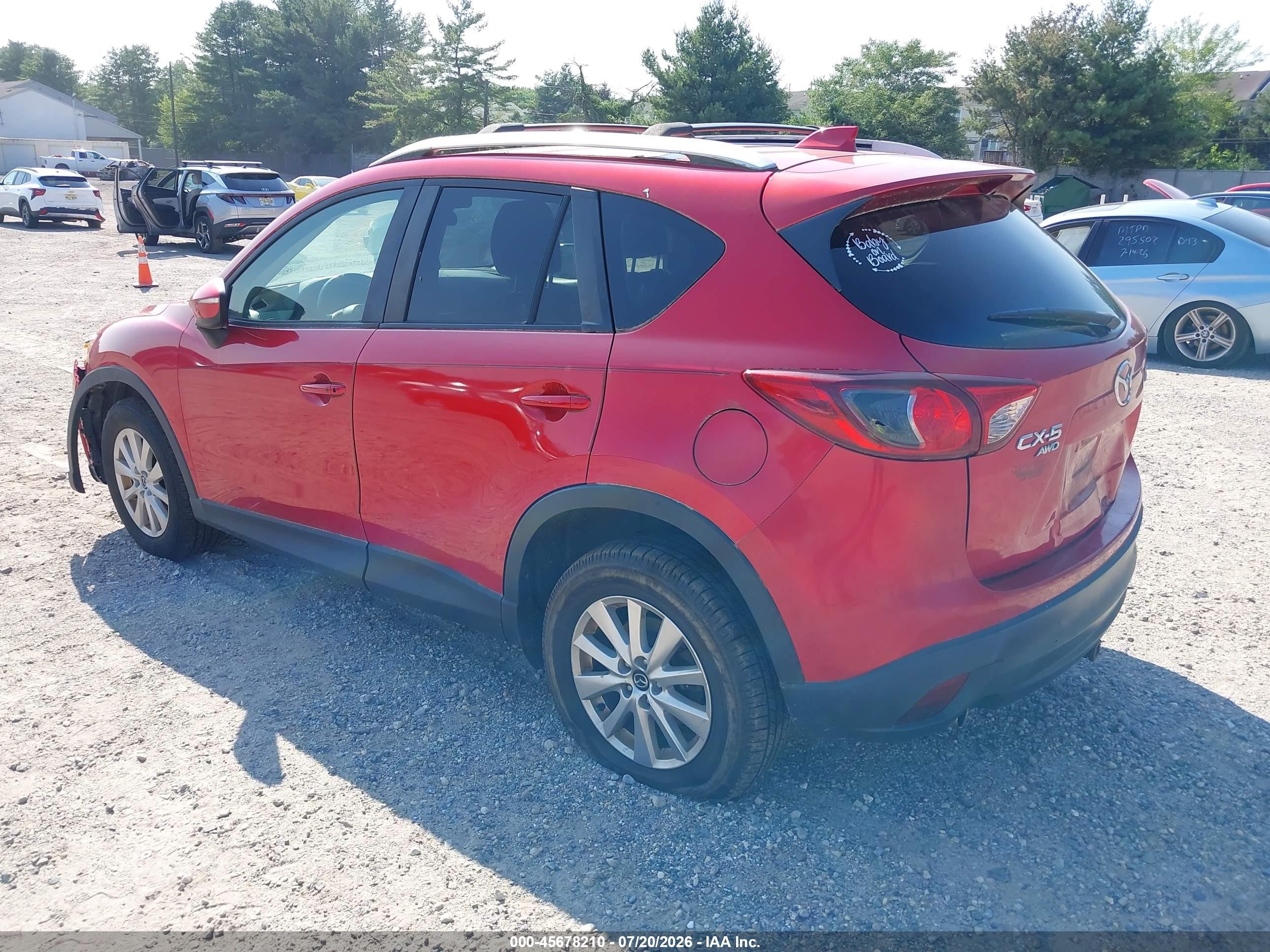 2015 Mazda Cx-5 Touring Red vin: JM3KE4CY7F0492058
