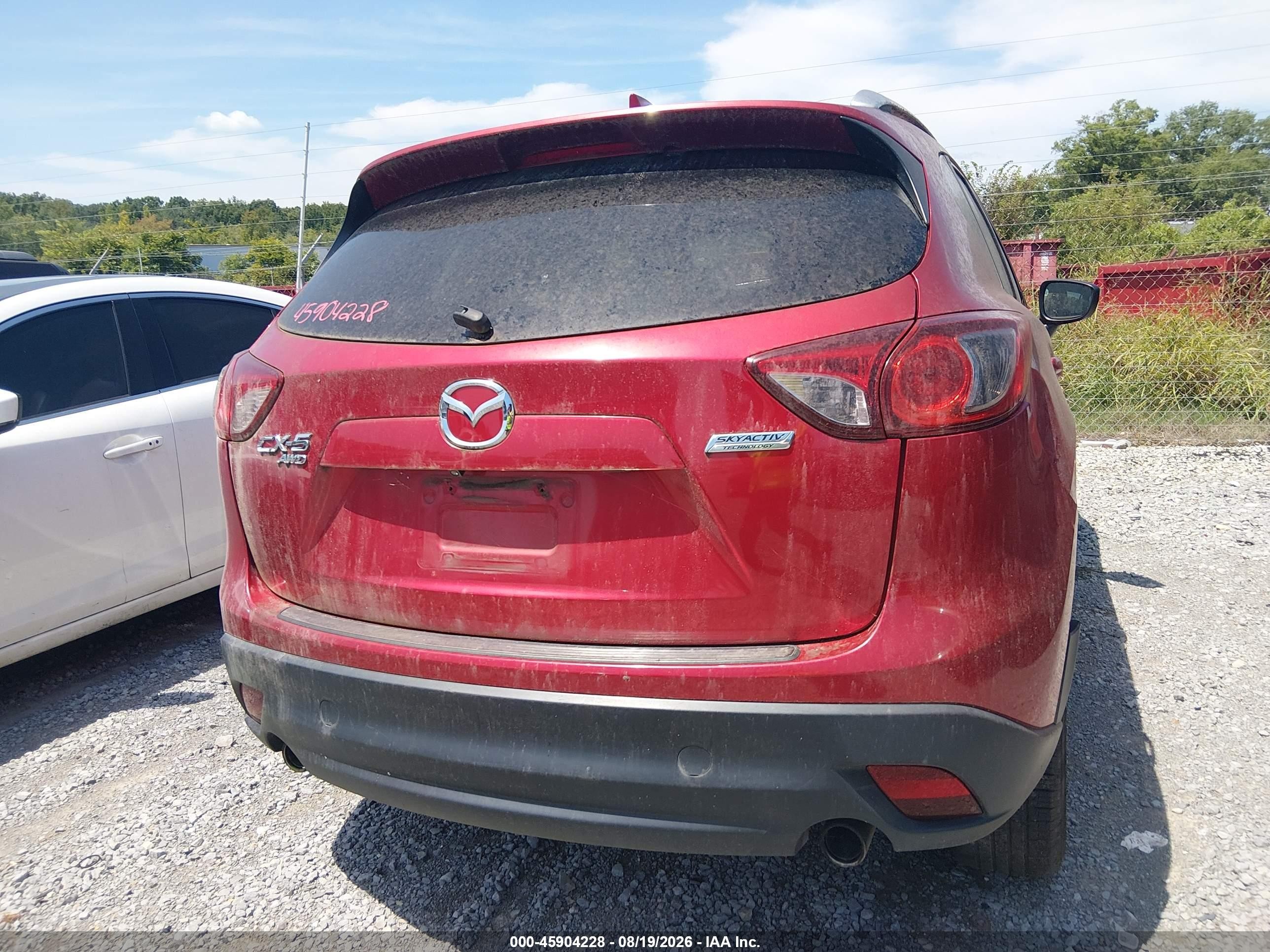 2015 Mazda Cx-5 Touring Maroon vin: JM3KE4CY7F0546796