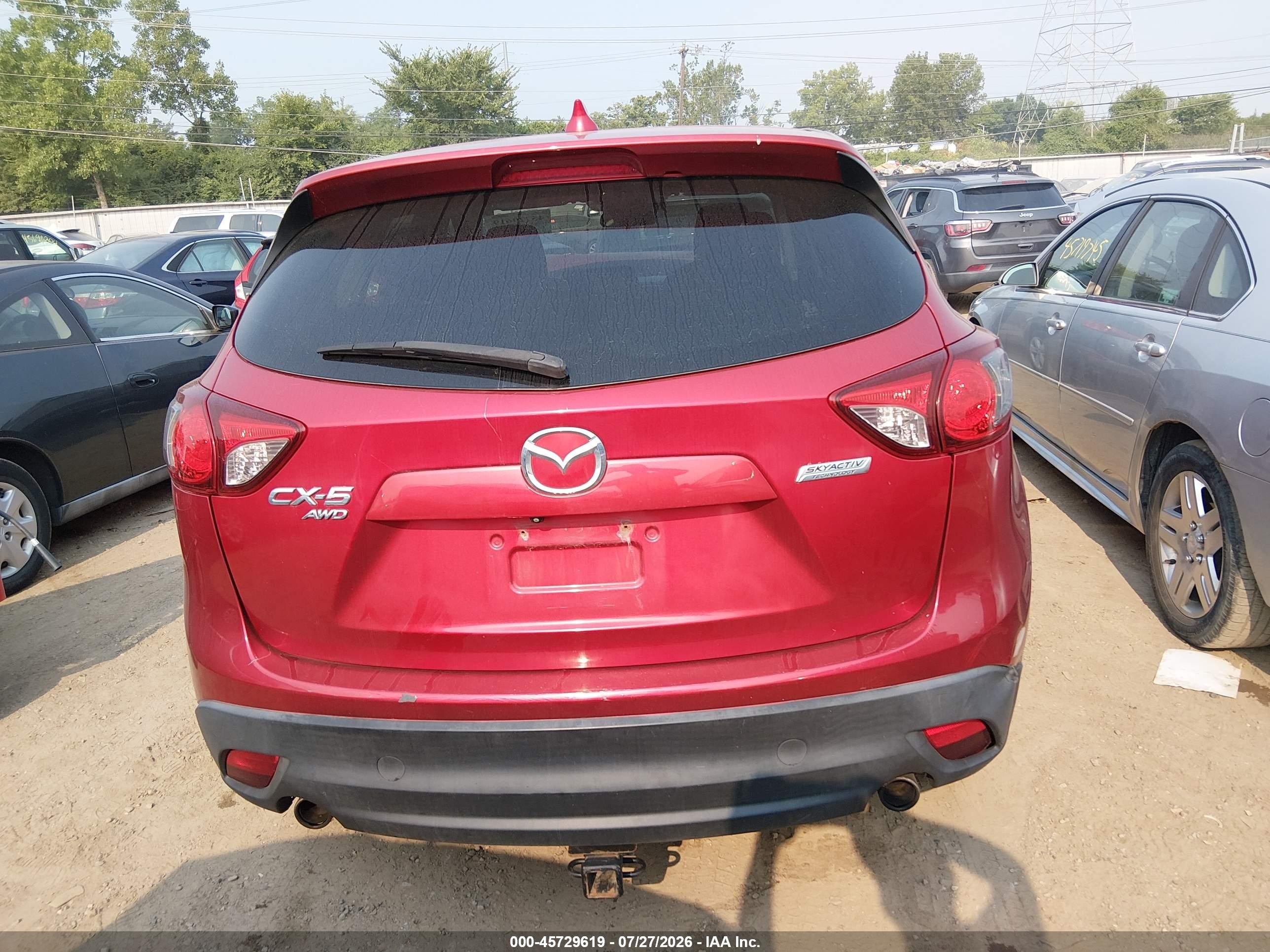 2015 Mazda Cx-5 Touring Red vin: JM3KE4CY8F0439711