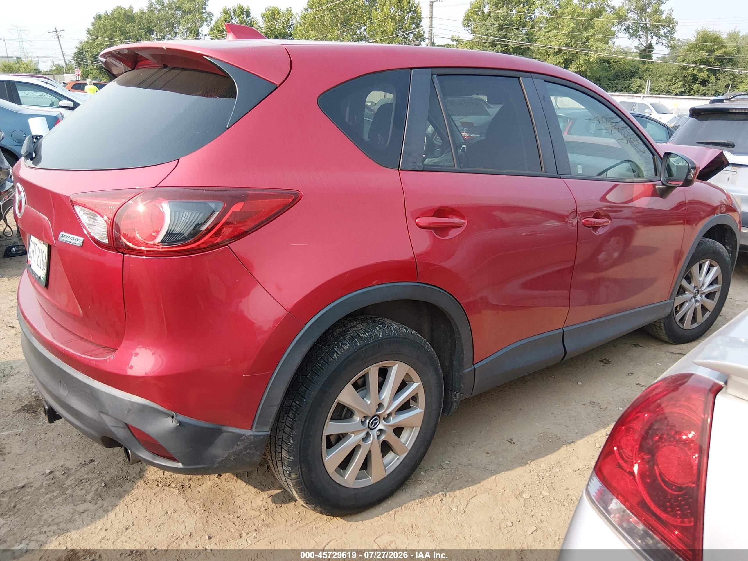 2015 Mazda Cx-5 Touring Red vin: JM3KE4CY8F0439711