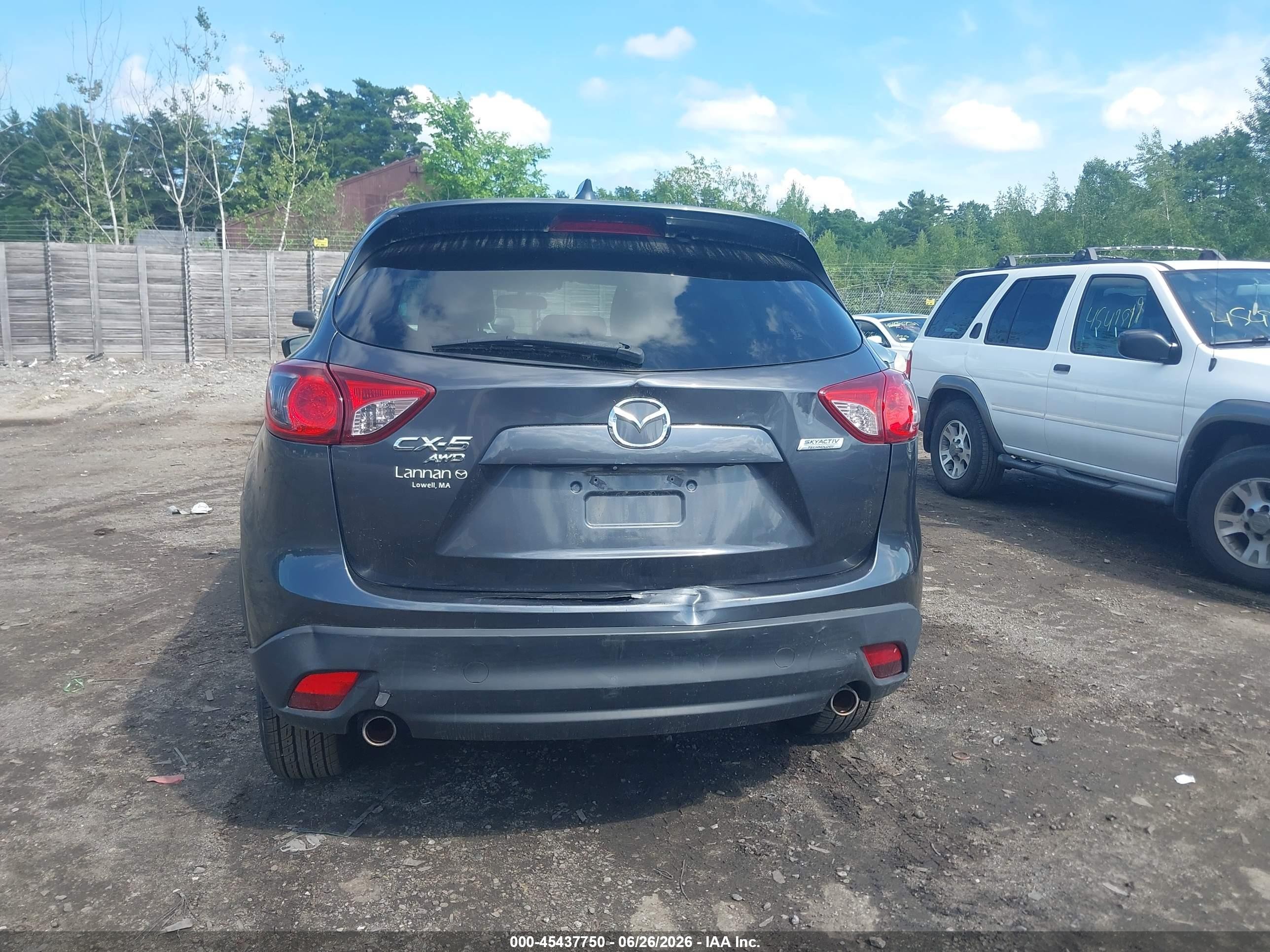 2015 Mazda Cx-5 Touring Gray vin: JM3KE4CY8F0505478