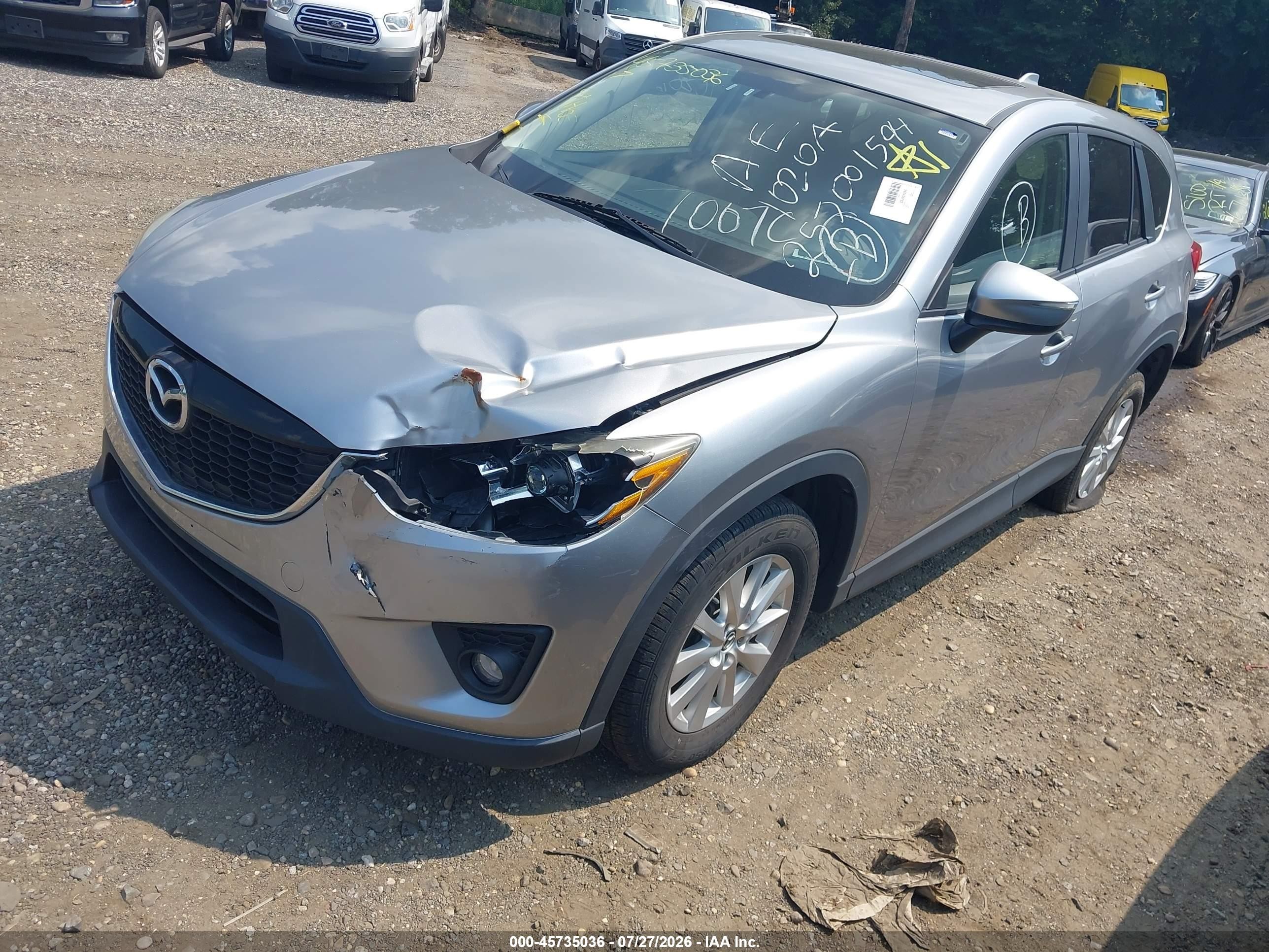 2015 Mazda Cx-5 Touring Gray vin: JM3KE4CY8F0544216