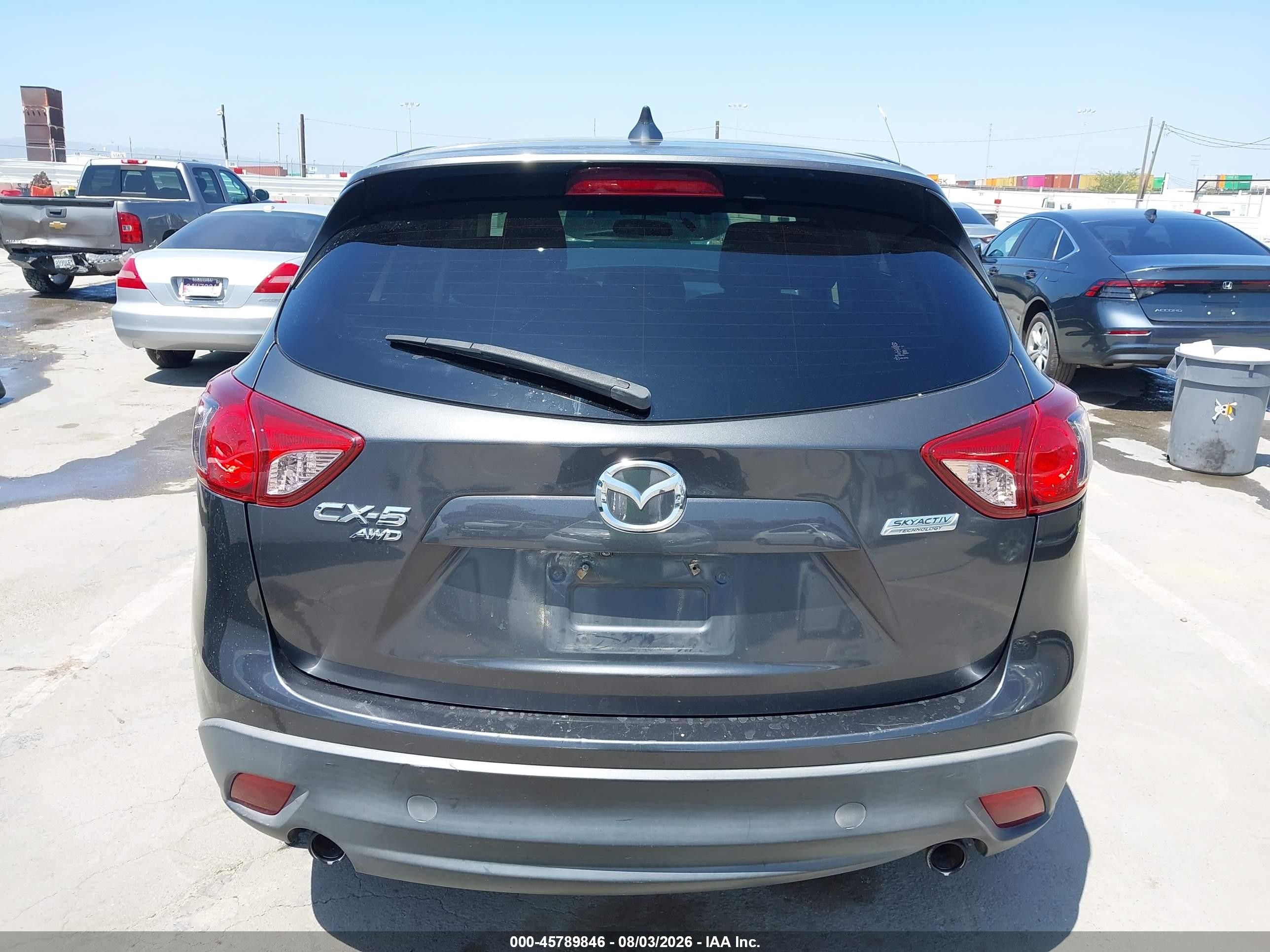 2015 Mazda Cx-5 Touring Gray vin: JM3KE4CY8F0546404