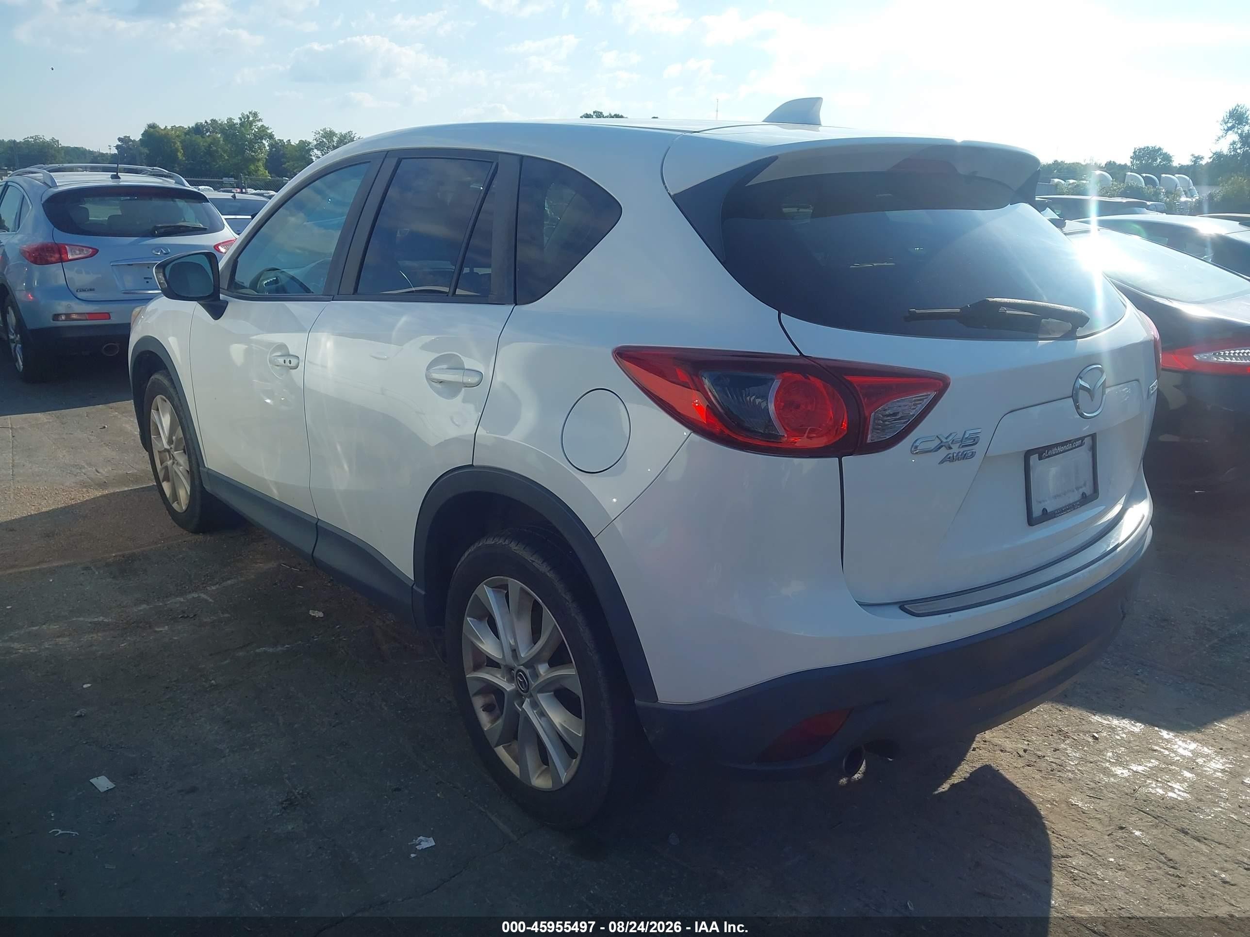 2013 Mazda Cx-5 Grand Touring White vin: JM3KE4DE0D0133023